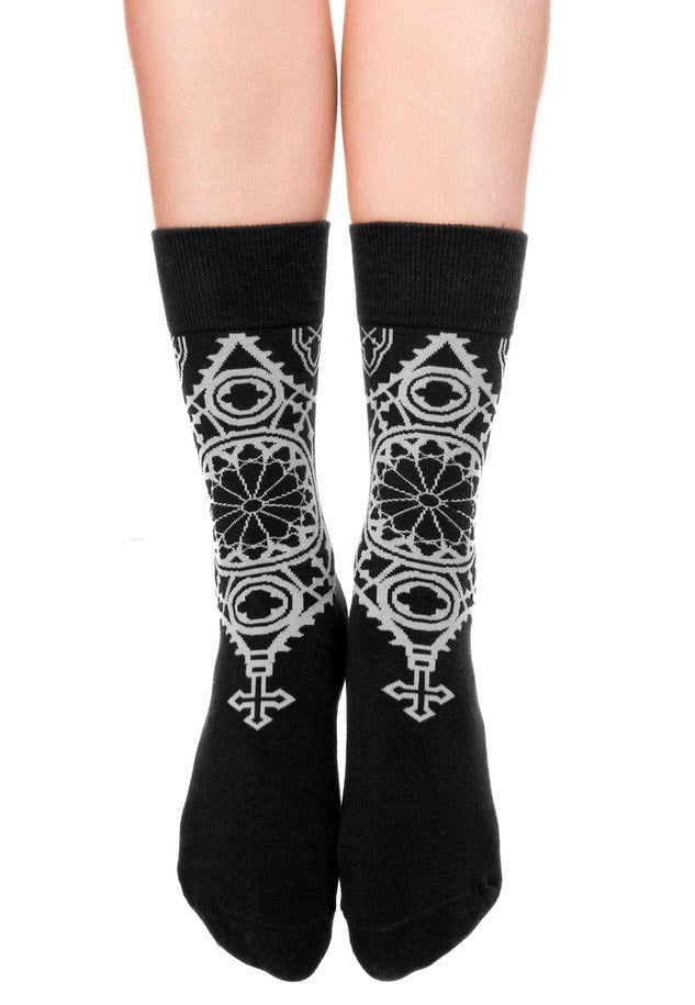 Restyle - Sacrum Jacquard - Socks | Neutral-Image