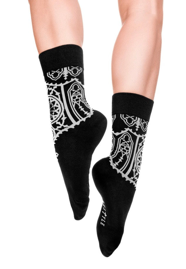 Restyle - Sacrum Jacquard - Socks | Neutral-Image