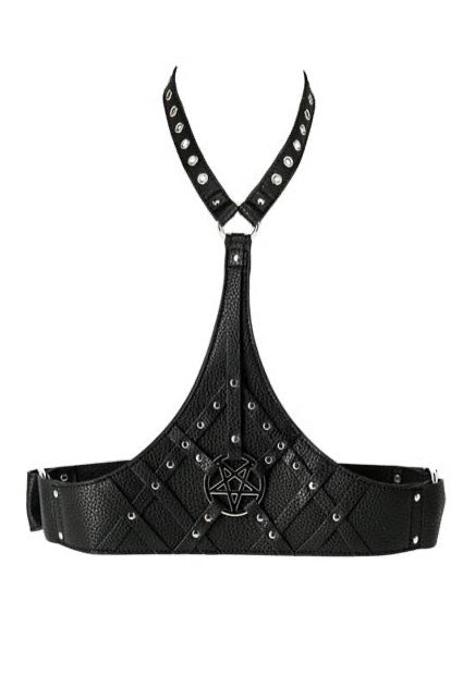 Restyle - Pentagram Waist With A Collar Black - Harness | Neutral-Image