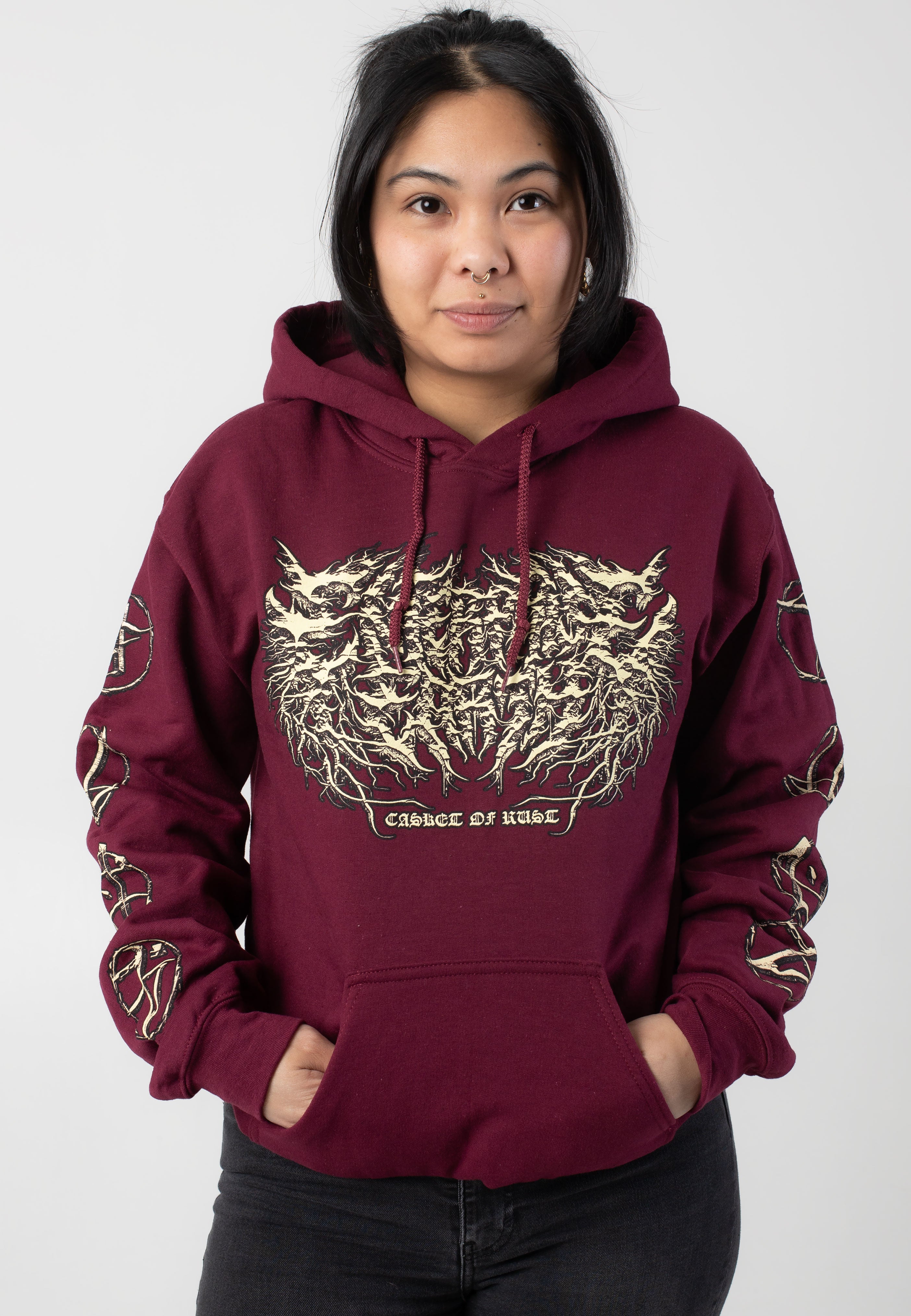 Enterprise Earth - Casket Of Rust Maroon - Hoodie | Women-Image