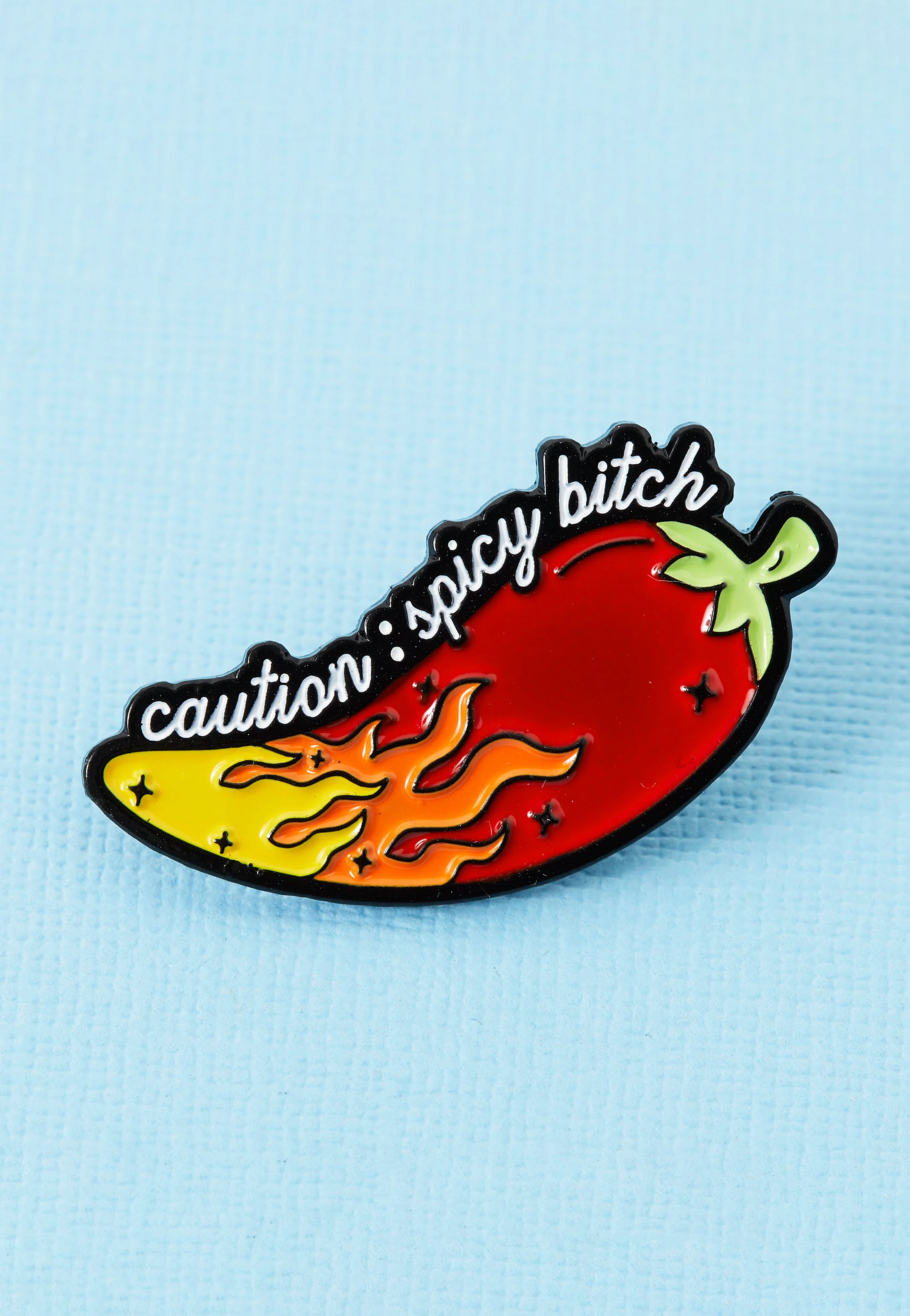 Punky Pins - Caution: Spicy Bitch - Pin | Neutral-Image