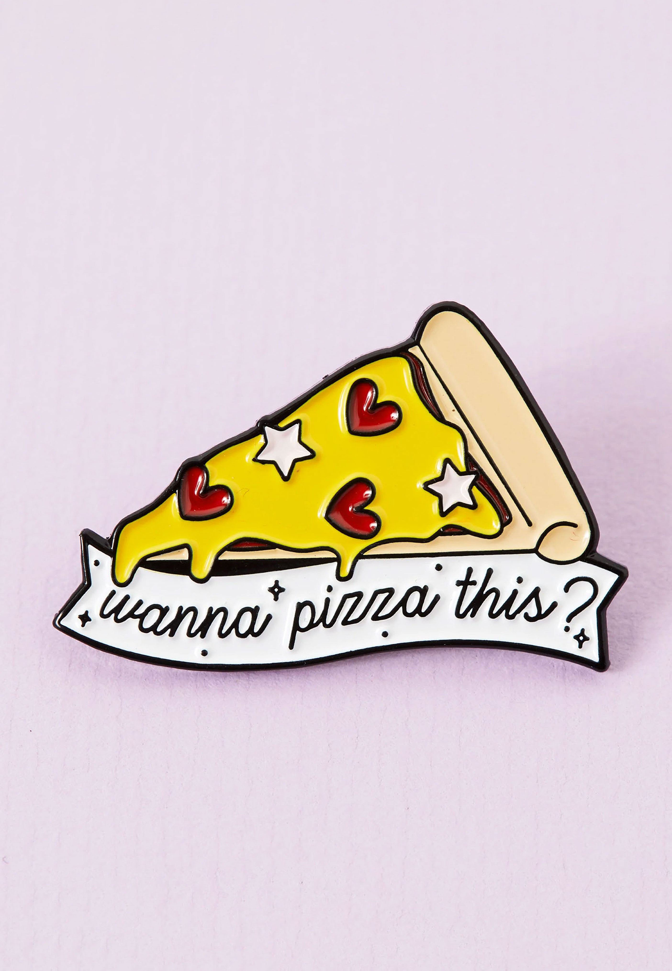 Punky Pins - Wanna Pizza This Enamel - Pin | Neutral-Image