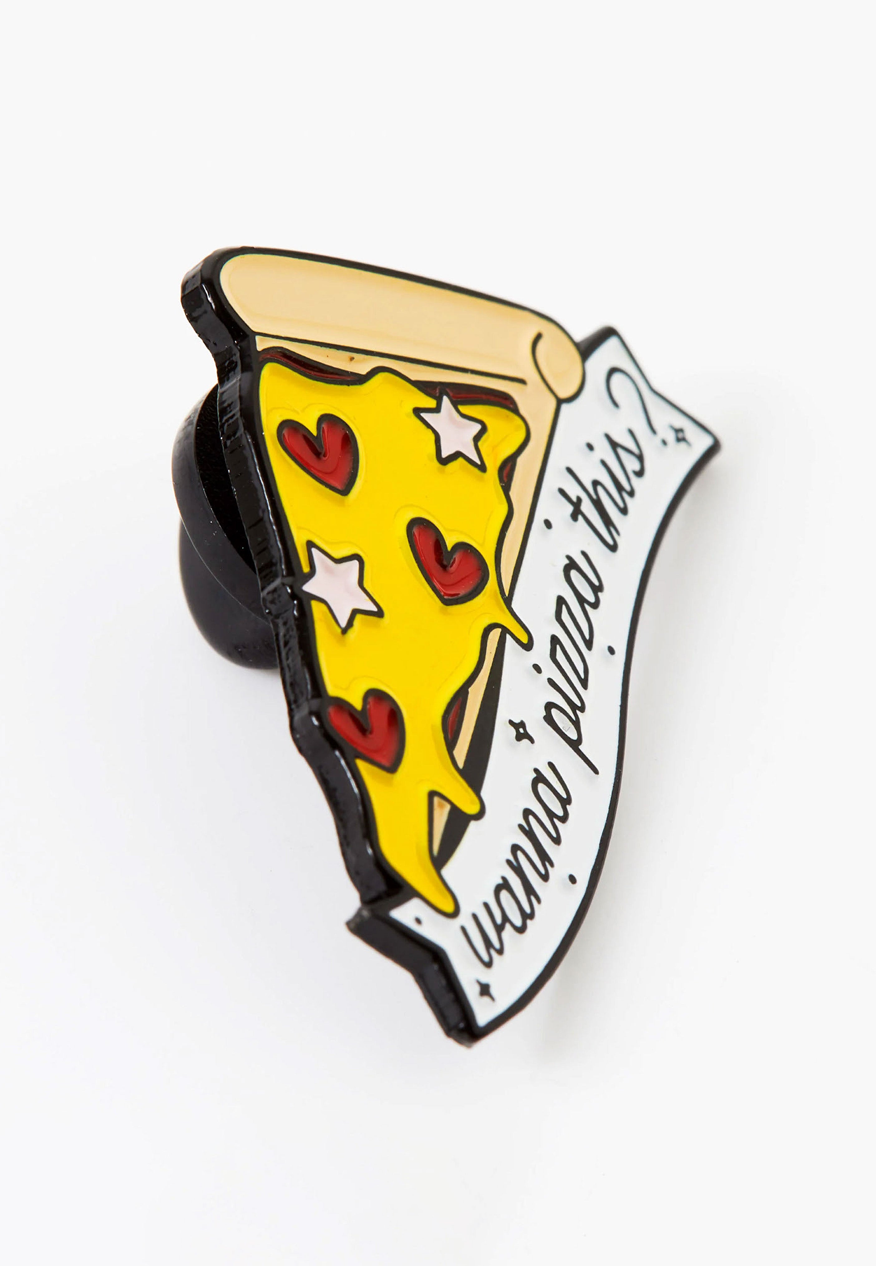 Punky Pins - Wanna Pizza This Enamel - Pin | Neutral-Image