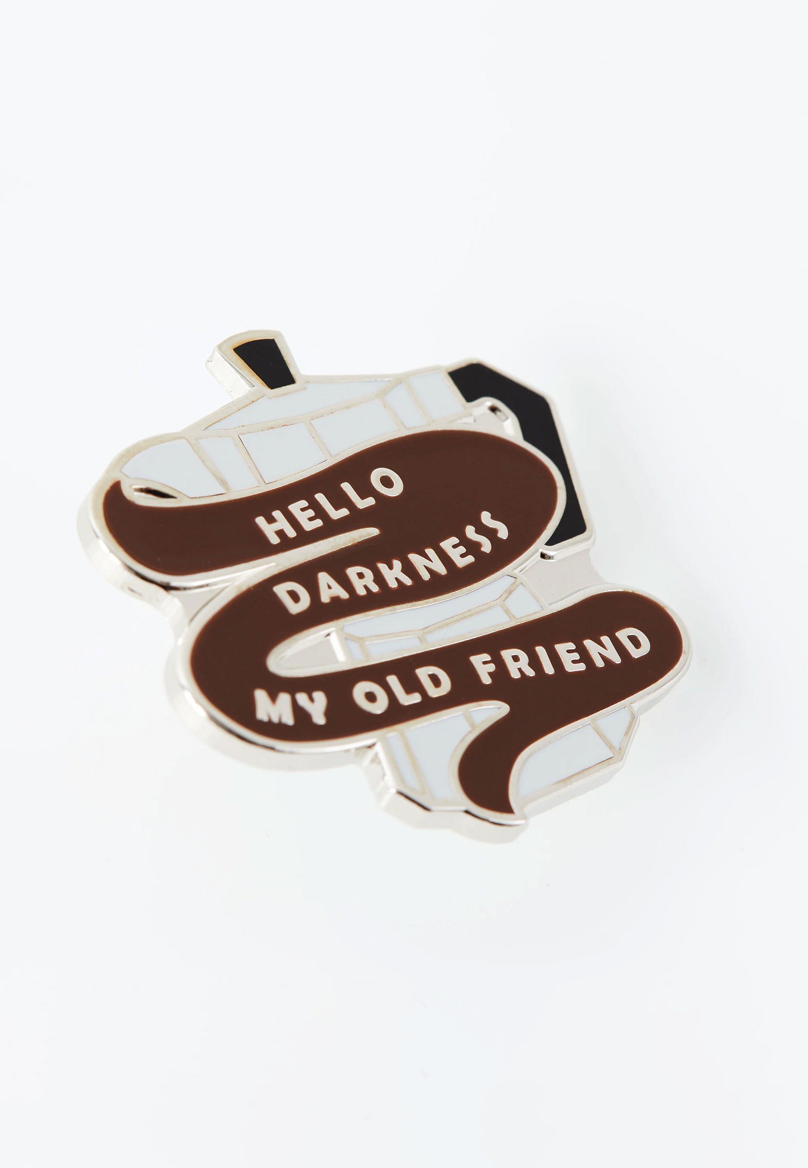 Punky Pins - Hello Darkness Coffee Enamel - Pin | Neutral-Image