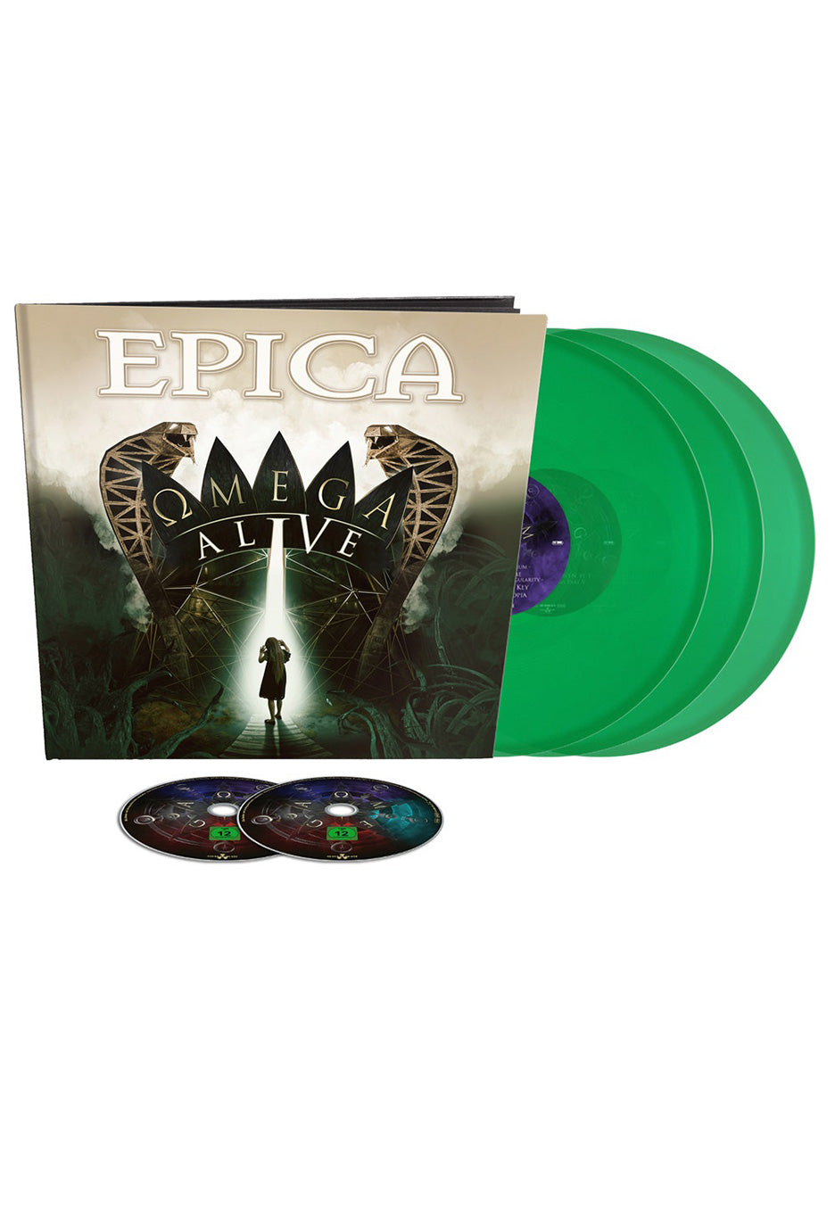 Epica - Omega Alive Earbook Light Green - Colored 3 Vinyl Earbook | Neutral-Image