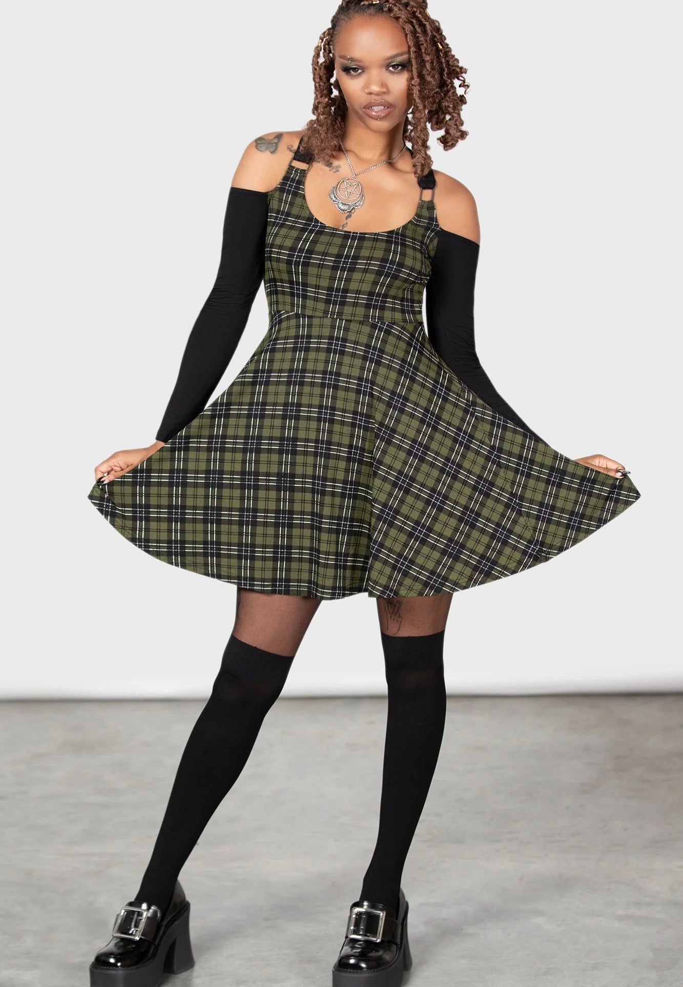 Killstar - Estine Skater Green - Dress | Women-Image