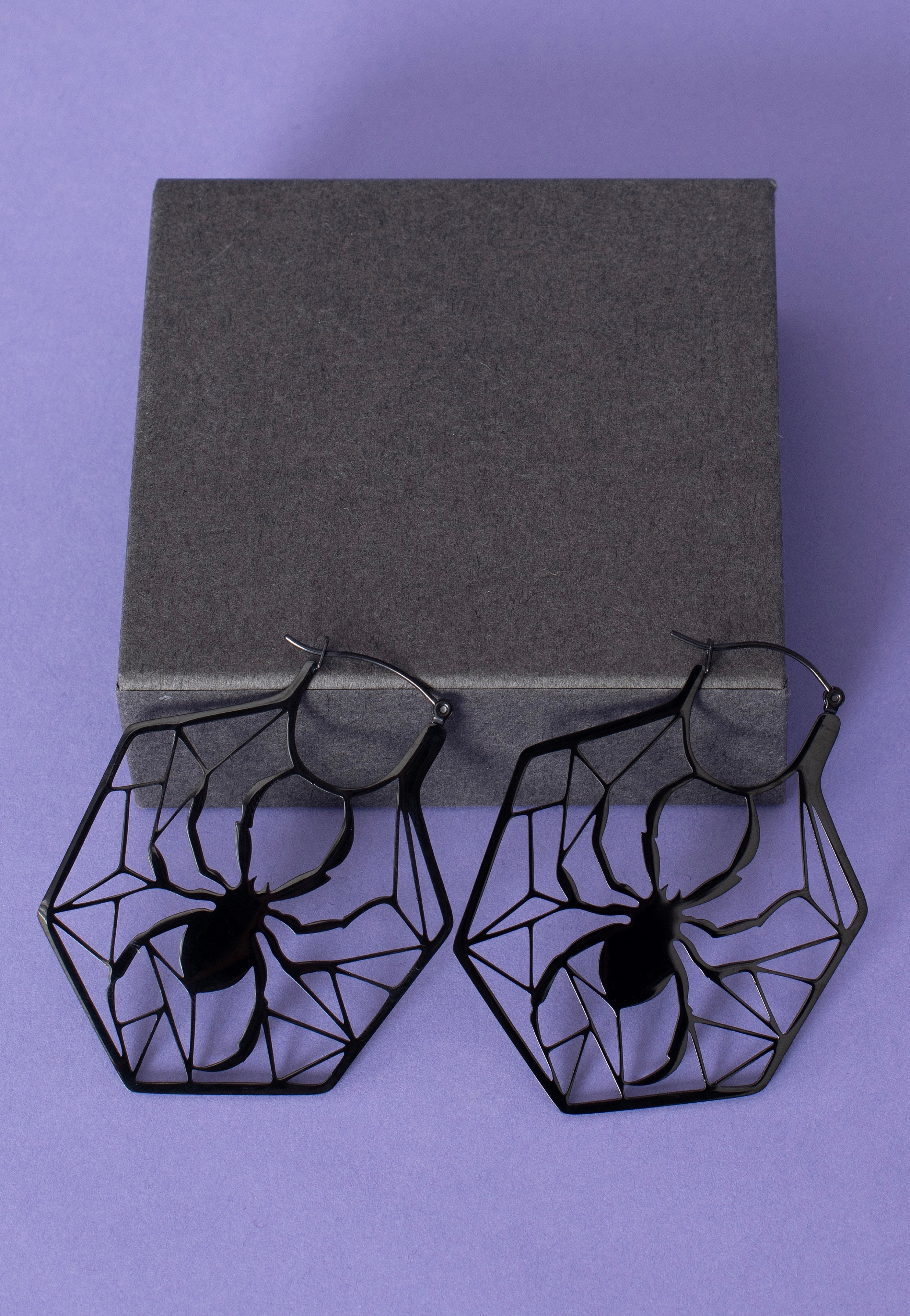 Wildcat - Spiderweb Black - Earrings | Neutral-Image