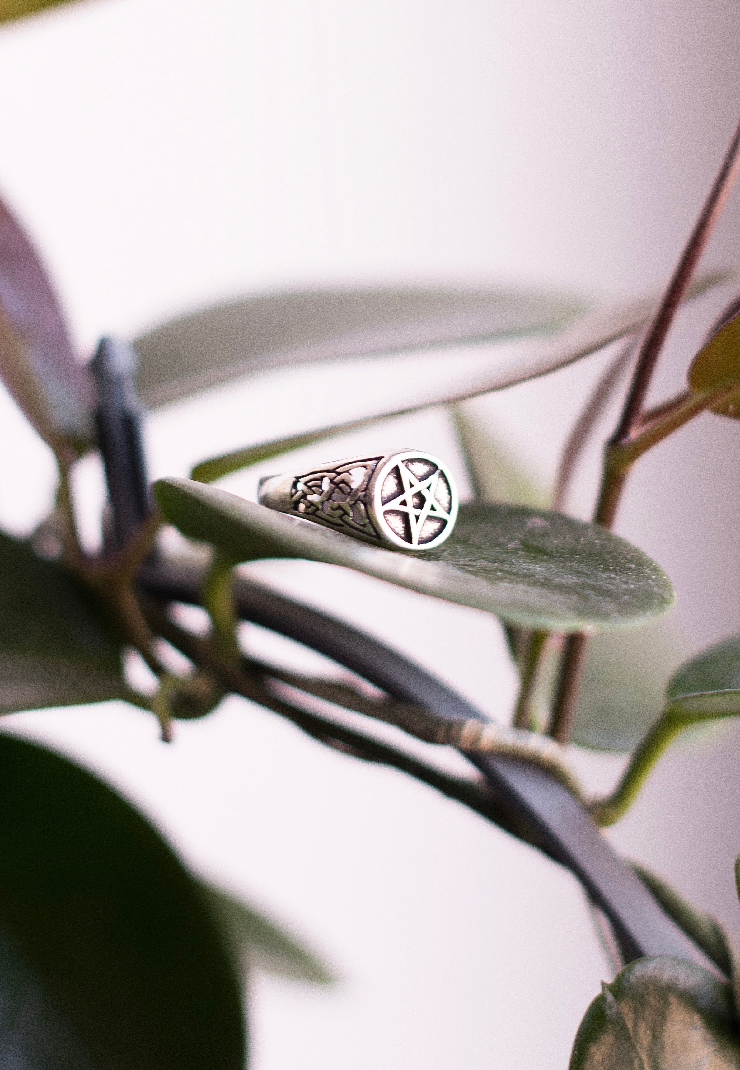 etNox - Big Pentagramm Silver - Ring | Neutral-Image