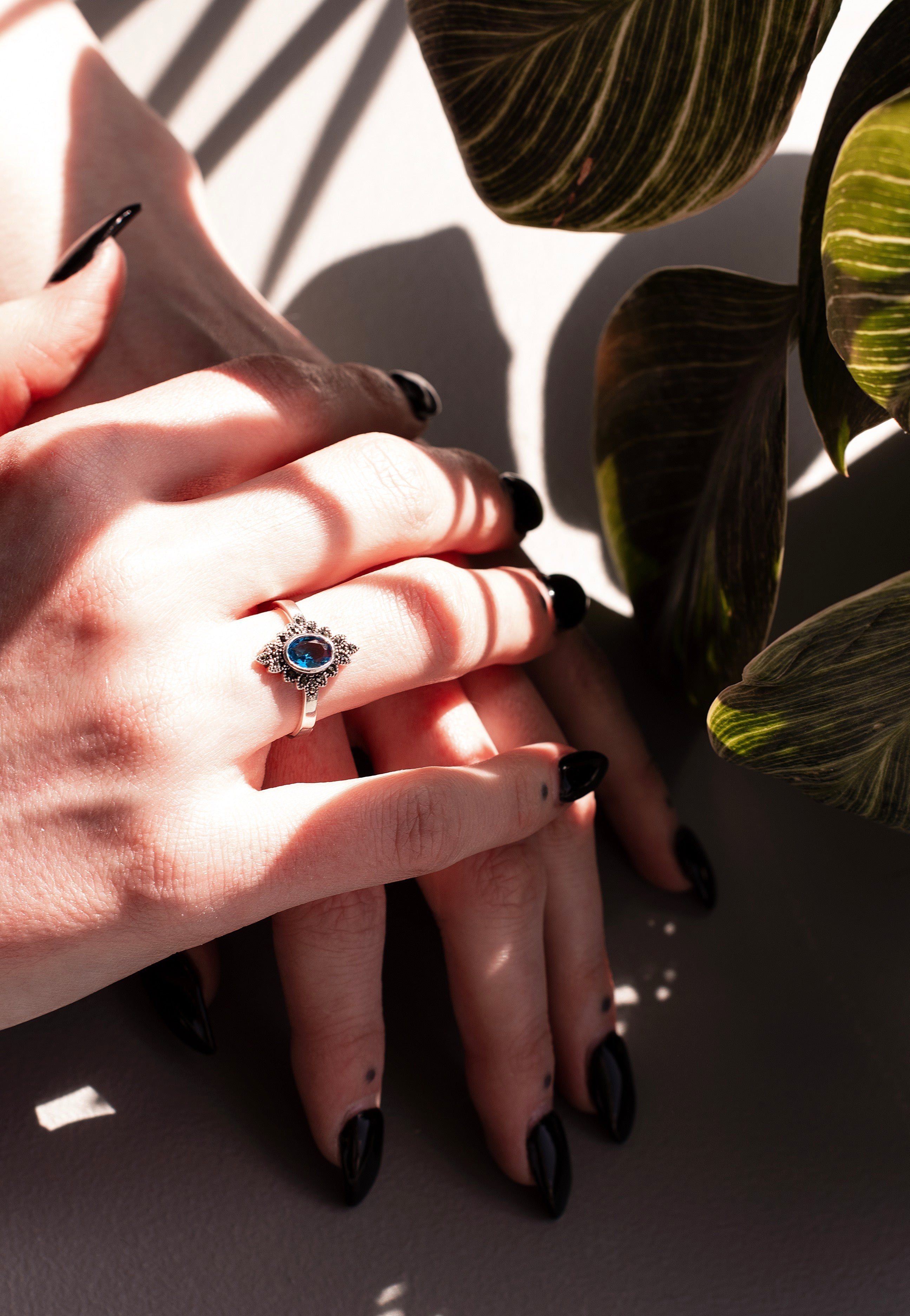 etNox - Blue Marcasite Silver - Ring | Neutral-Image