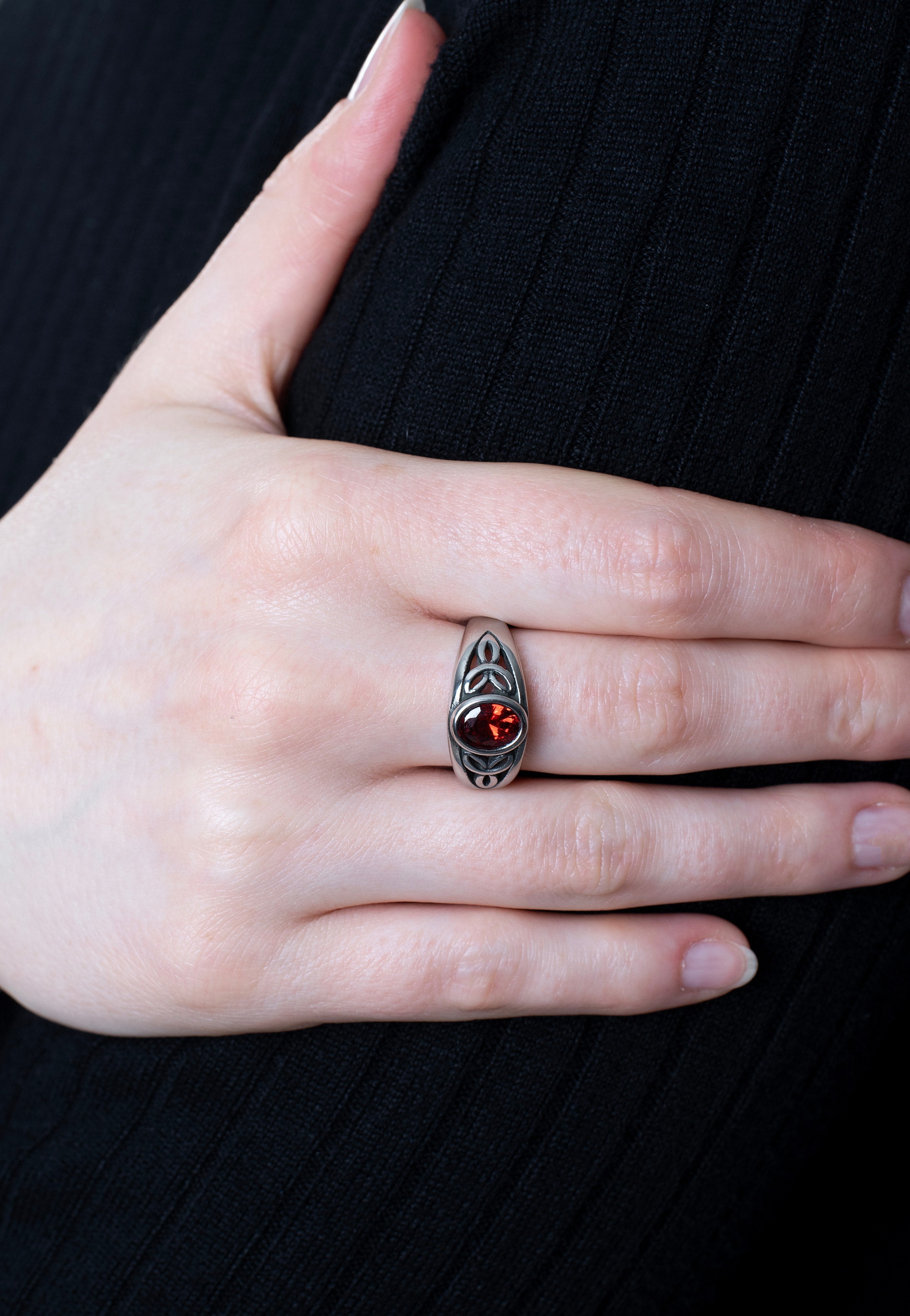 etNox - Celtic Red Silver - Ring | Neutral-Image