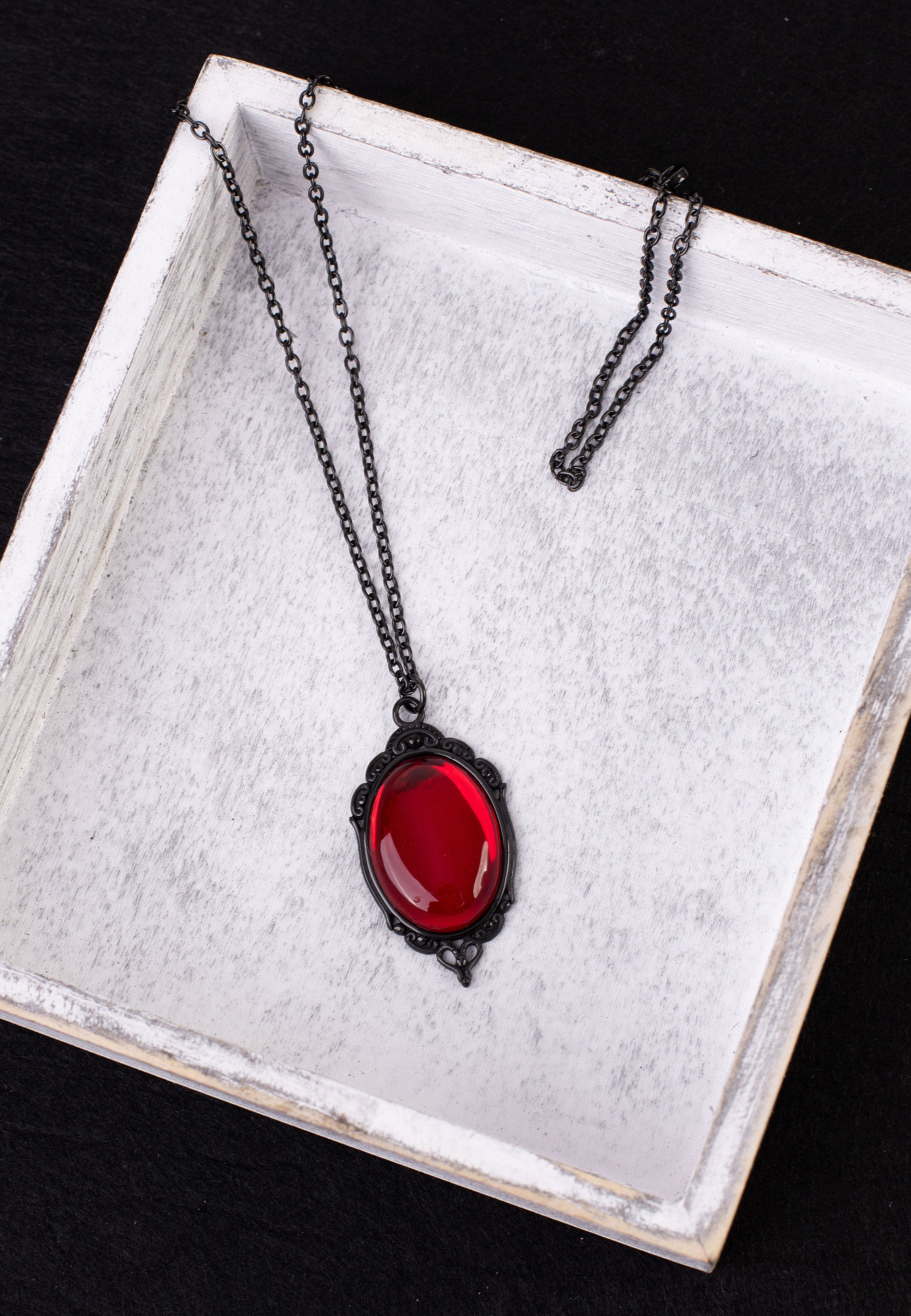 etNox - Red Crystal - Necklace | Neutral-Image