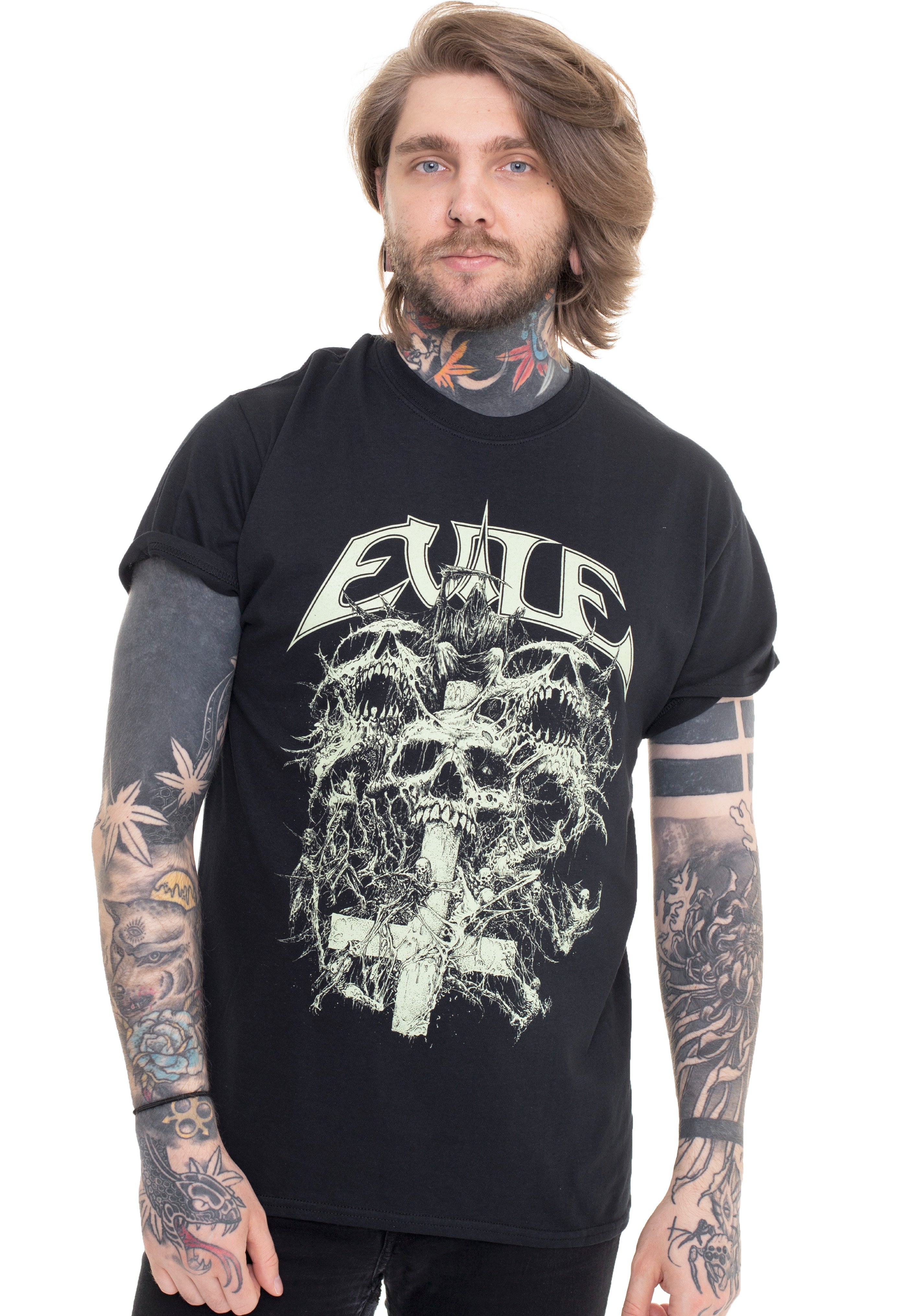 Evile - Riddick Skull - T-Shirt | Men-Image