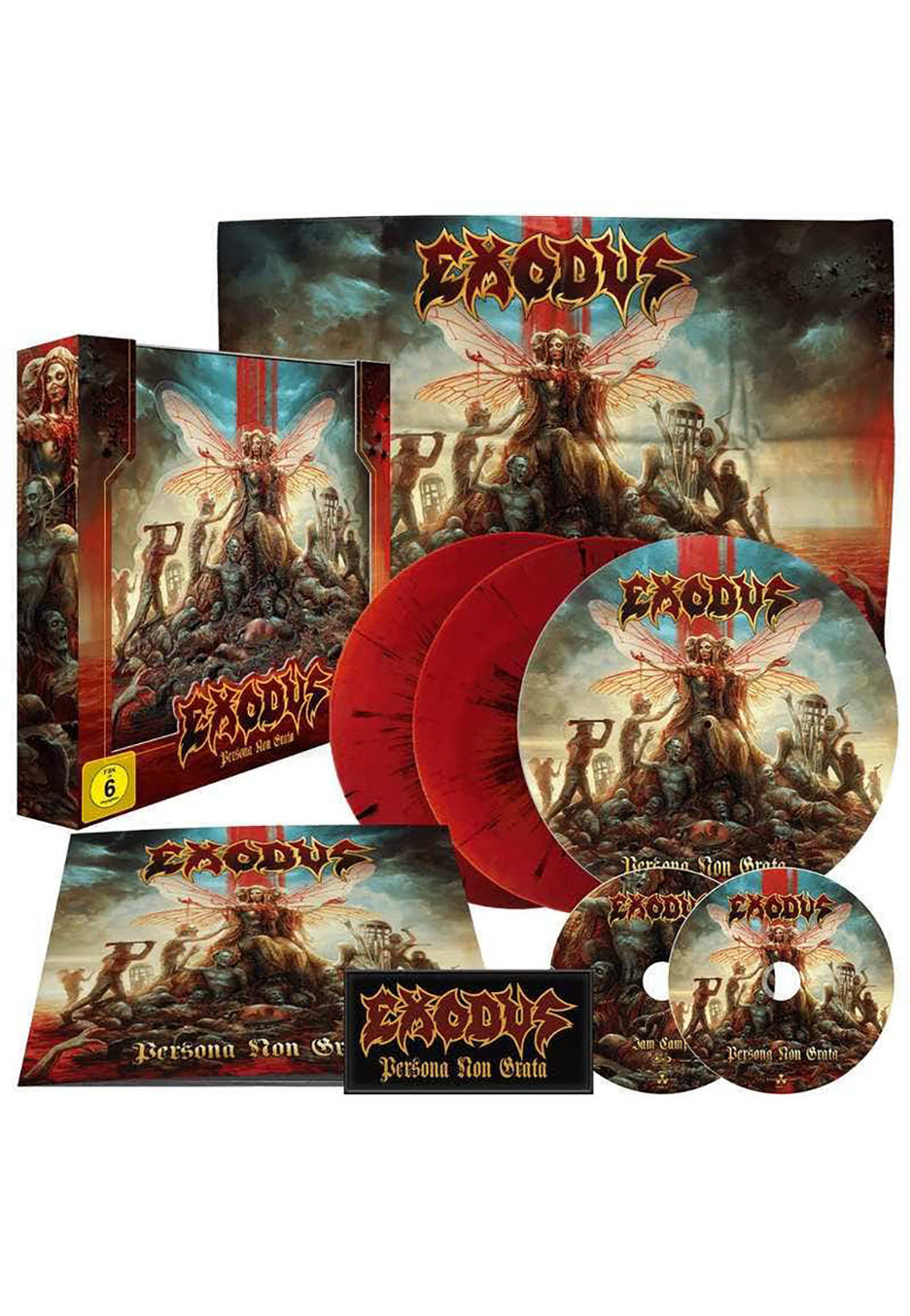 Exodus - Persona Non Grata Ltd. Red w/ Black - Splattered 2 Vinyl Boxset | Neutral-Image