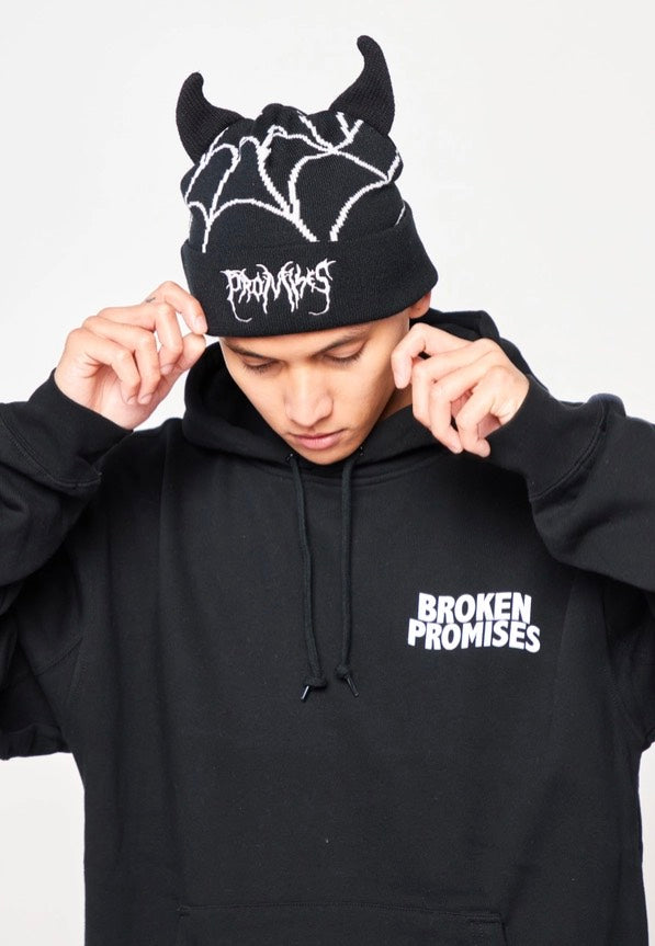 Broken Promises - Spiderweb Devil Horn Black - Beanie | Neutral-Image