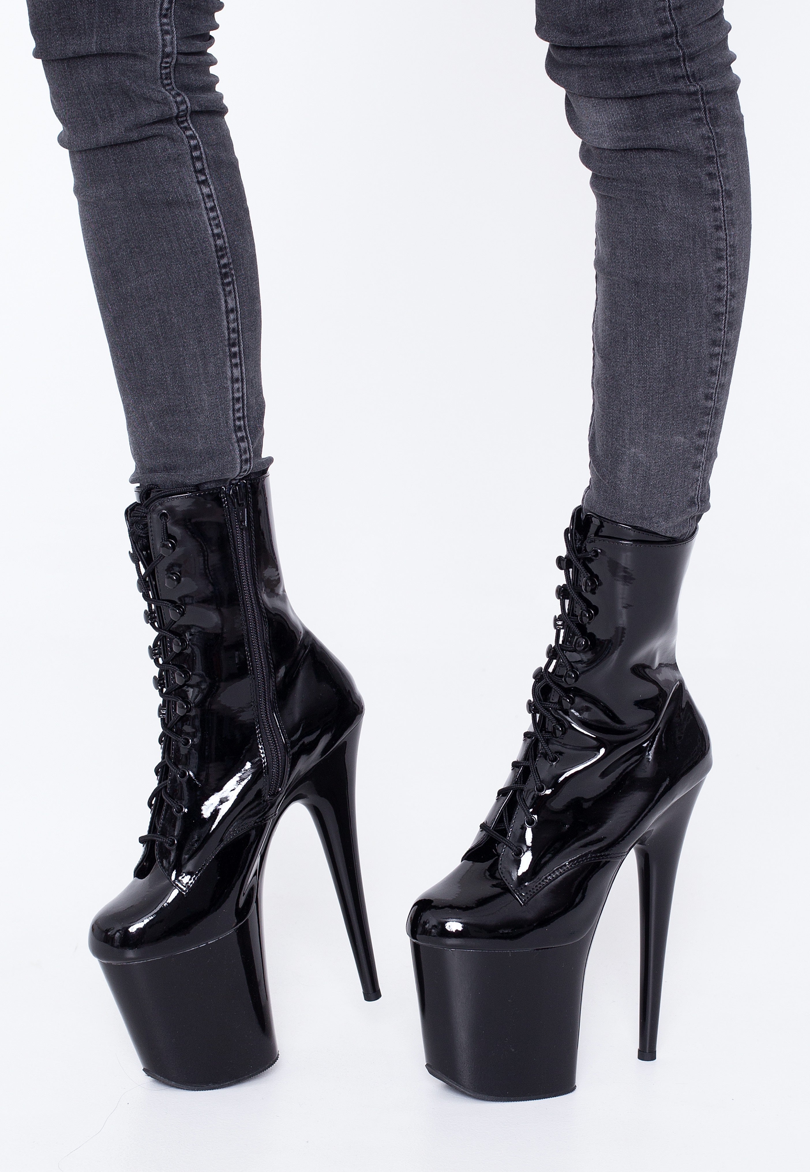 Fabulicious - Flamingo 1020 Black Pat/Black - Heels | Women-Image