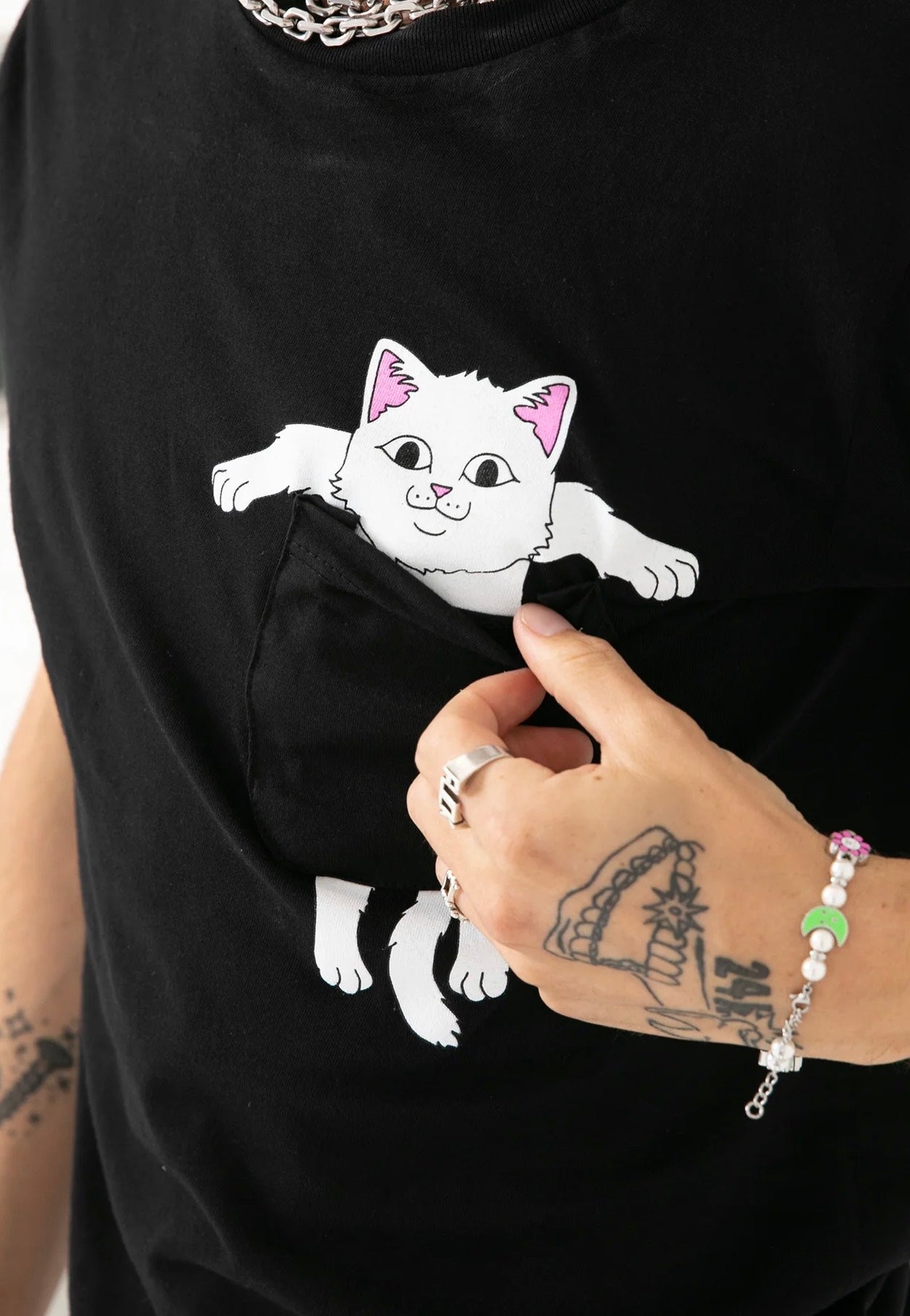 RIPNDIP - Broke The Pocket Pocket Black - T-Shirt | Men-Image