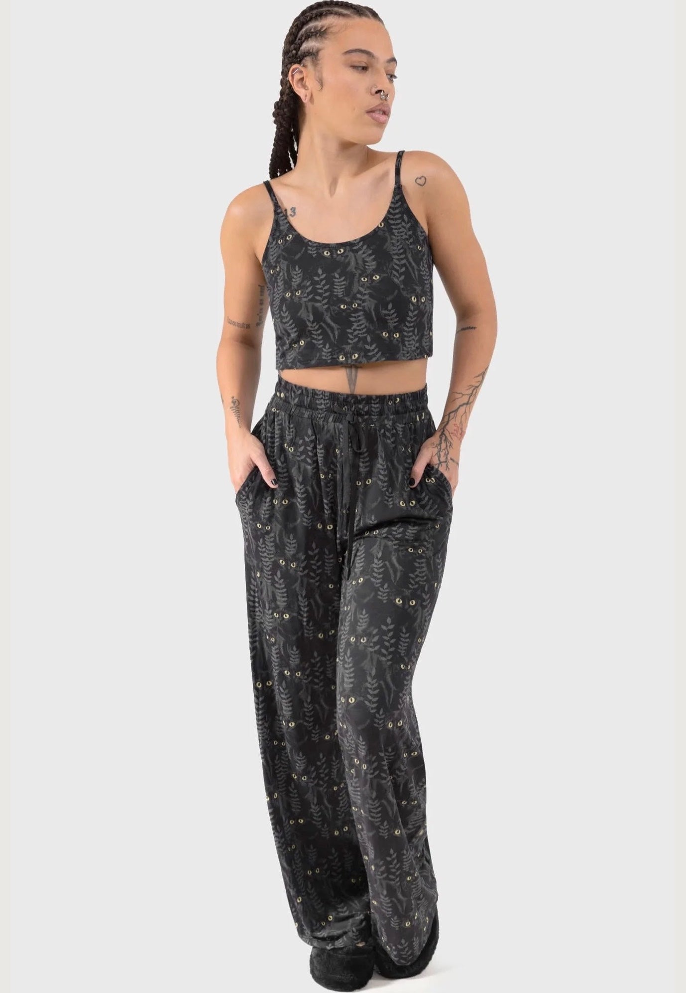 Killstar - Familiar Woods Lounge Black - Pants | Women-Image