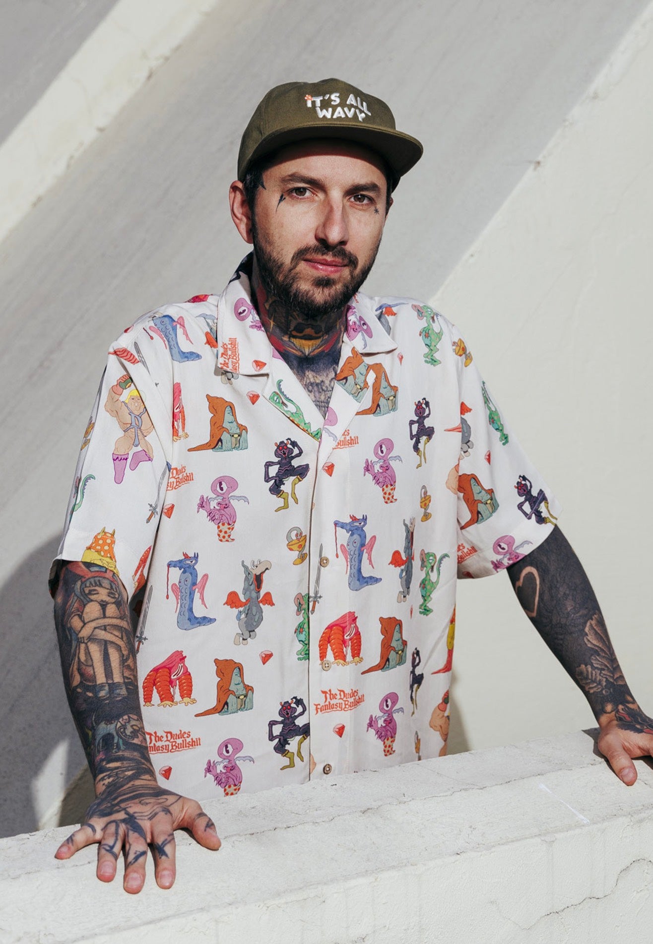 The Dudes - Fantasy Bullshit Hawaiian Beige - Shirt | Men-Image