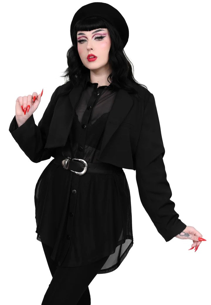 Foxblood - Crop Boss Black - Blazer | Women-Image