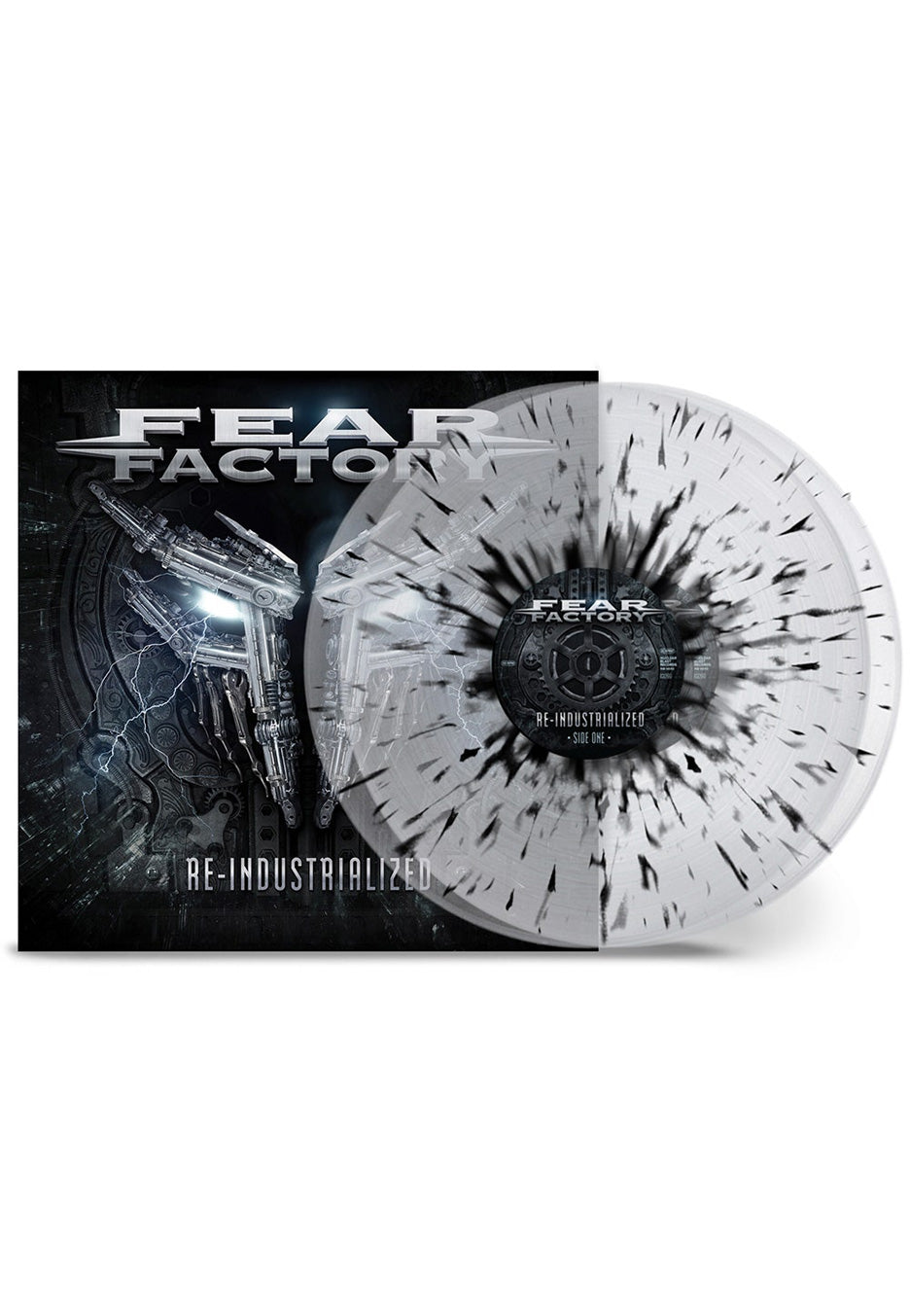 Fear Factory - Re-Industrialized Ltd. Clear/Black - Splattered 2 Vinyl | Neutral-Image