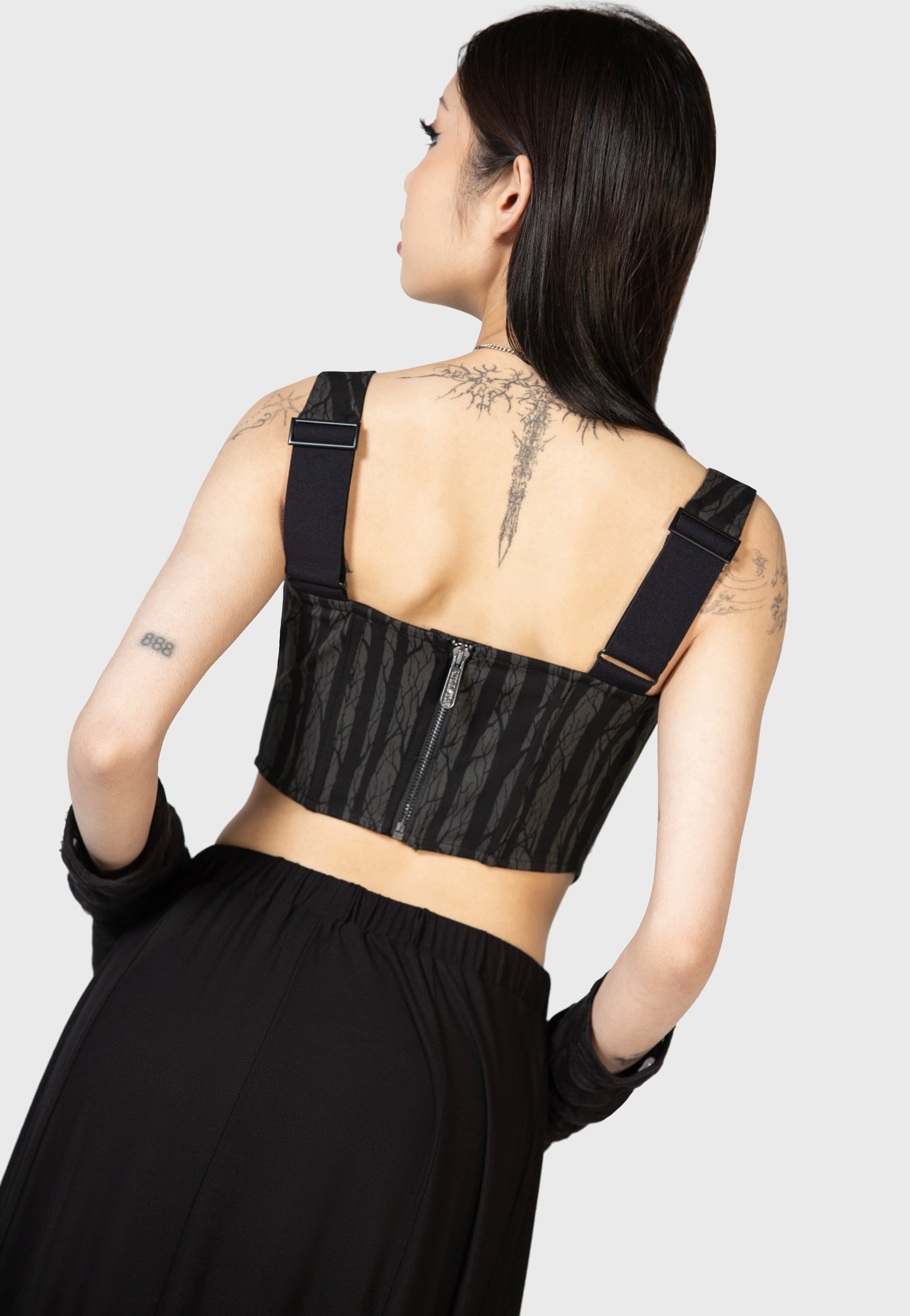 Killstar - Fearful Forest Corset Black - Top | Women-Image