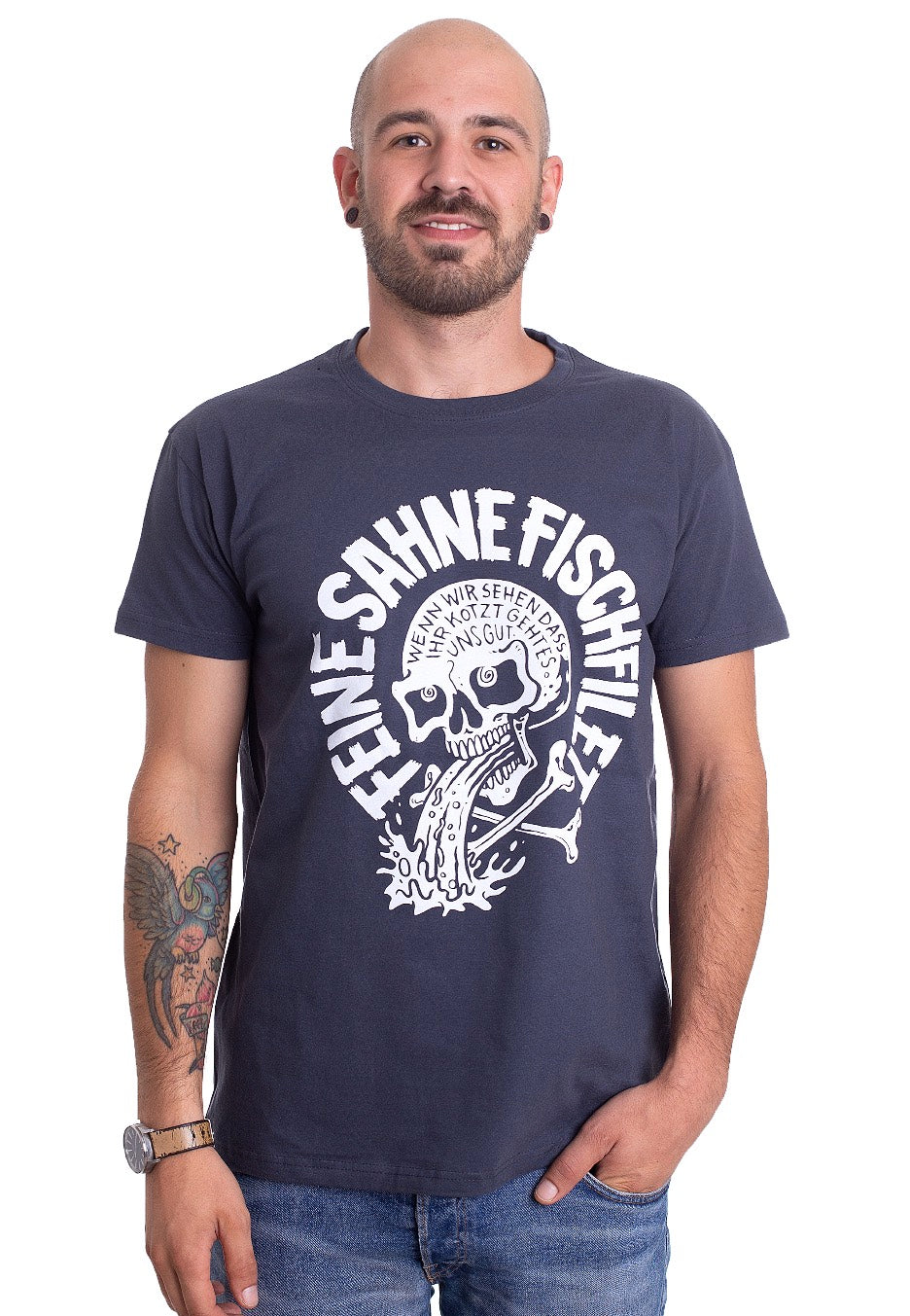 Feine Sahne Fischfilet - Wenn Wir Sehen Dass Ihr Kotzt Mausgrau - T-Shirt | Men-Image