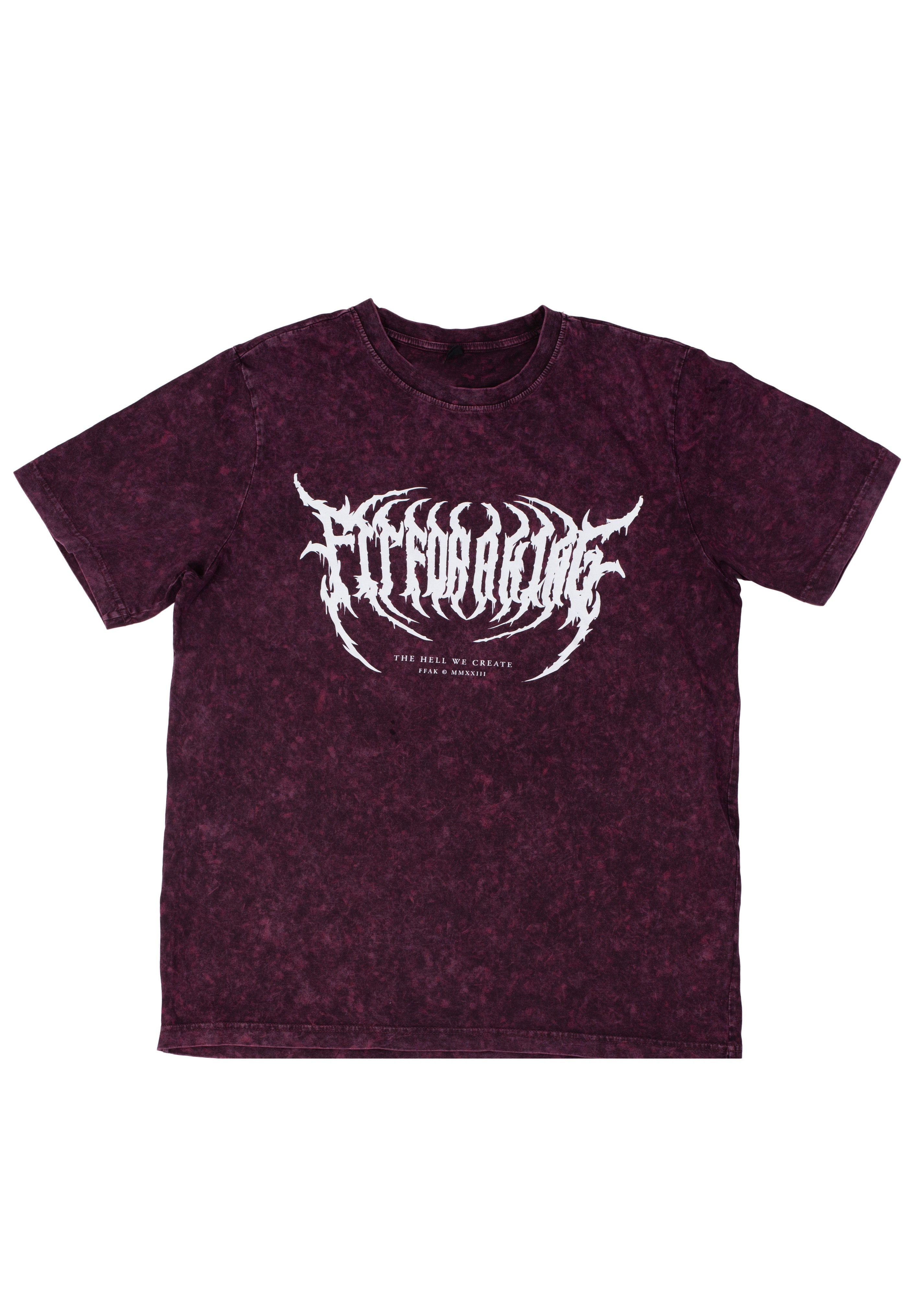 Fit For A King - Deathmetal Berry Black Acid Washed - T-Shirt | Neutral-Image