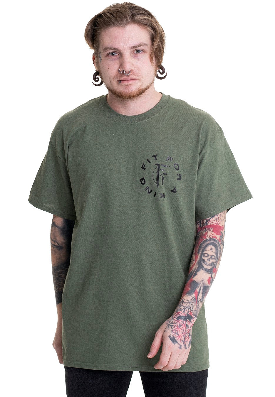 Fit For A King - Snake Dagger Military Green - T-Shirt | Men-Image