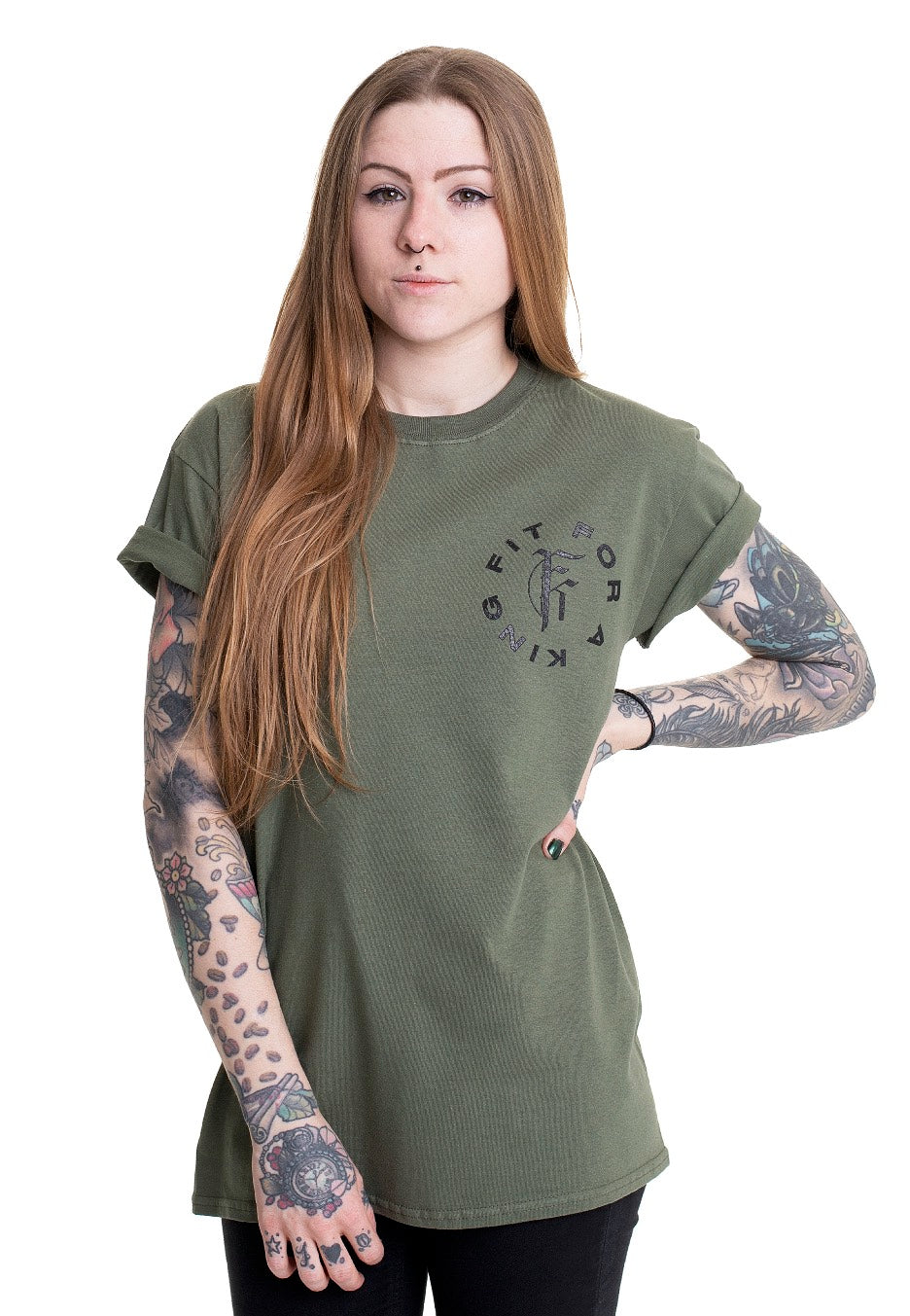 Fit For A King - Snake Dagger Military Green - T-Shirt | Women-Image