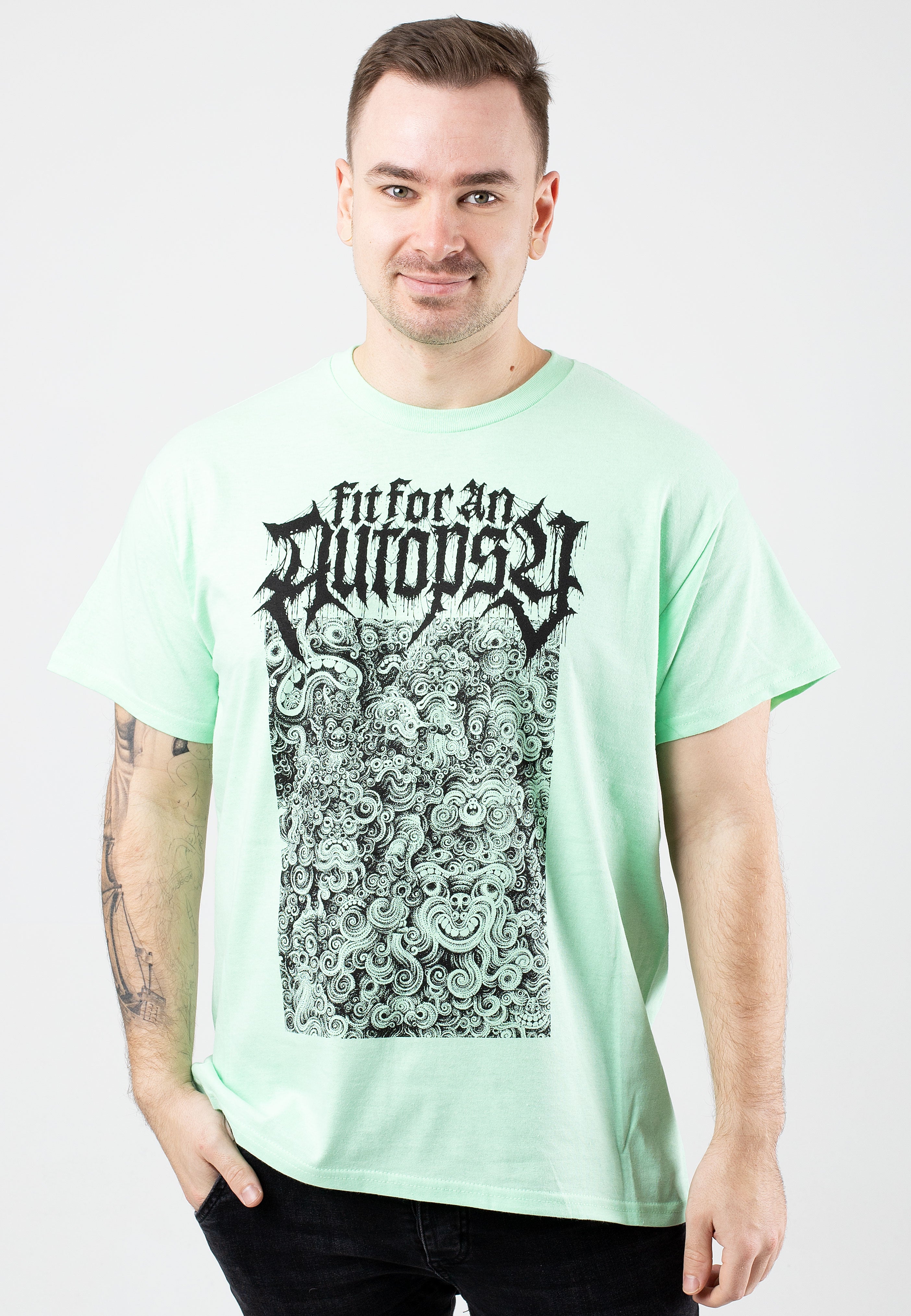 Fit For An Autopsy - Demonic Gyre Mint Green - T-Shirt | Men-Image