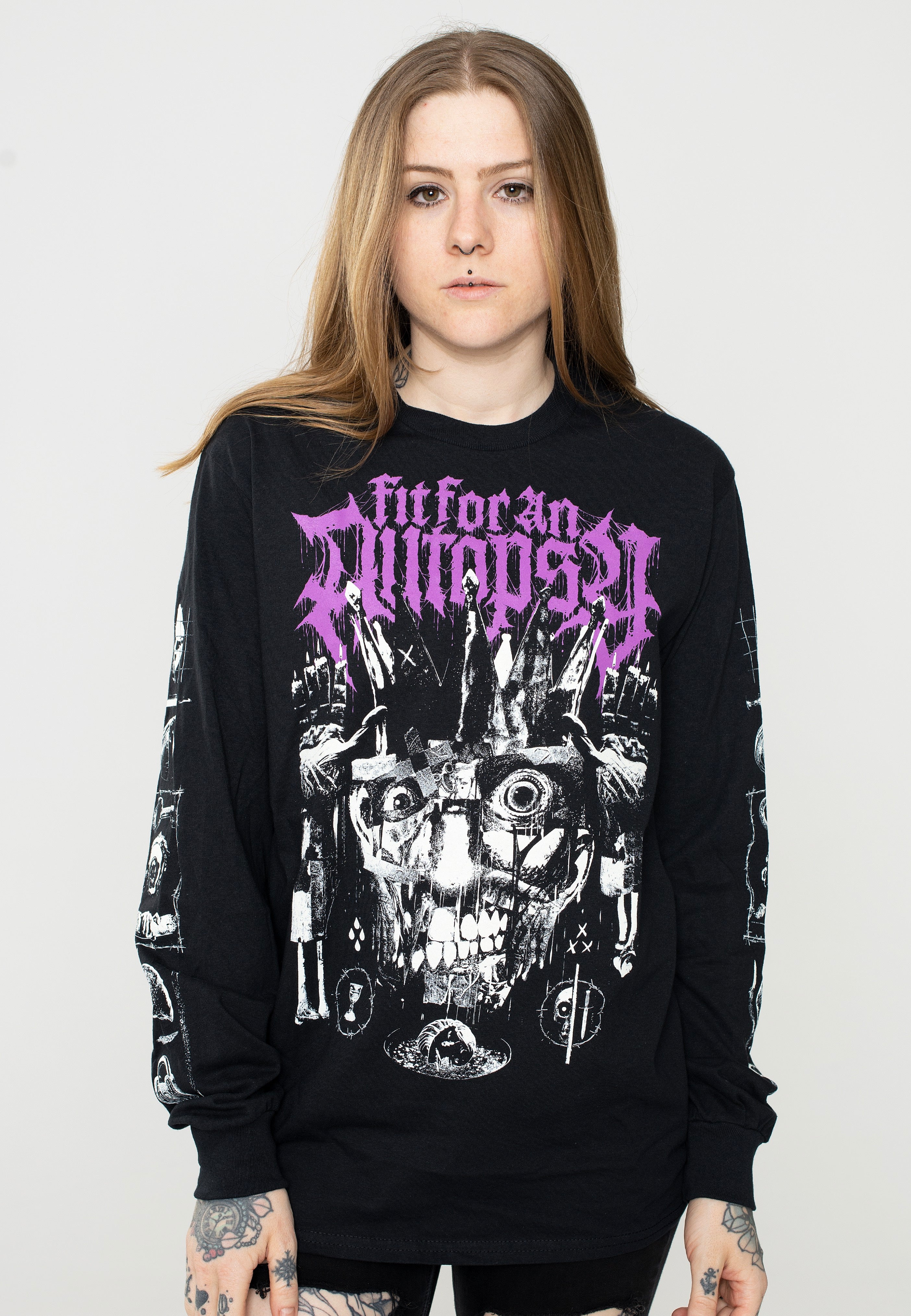 Fit For An Autopsy - Purple Logo Face - Longsleeve | Women-Image