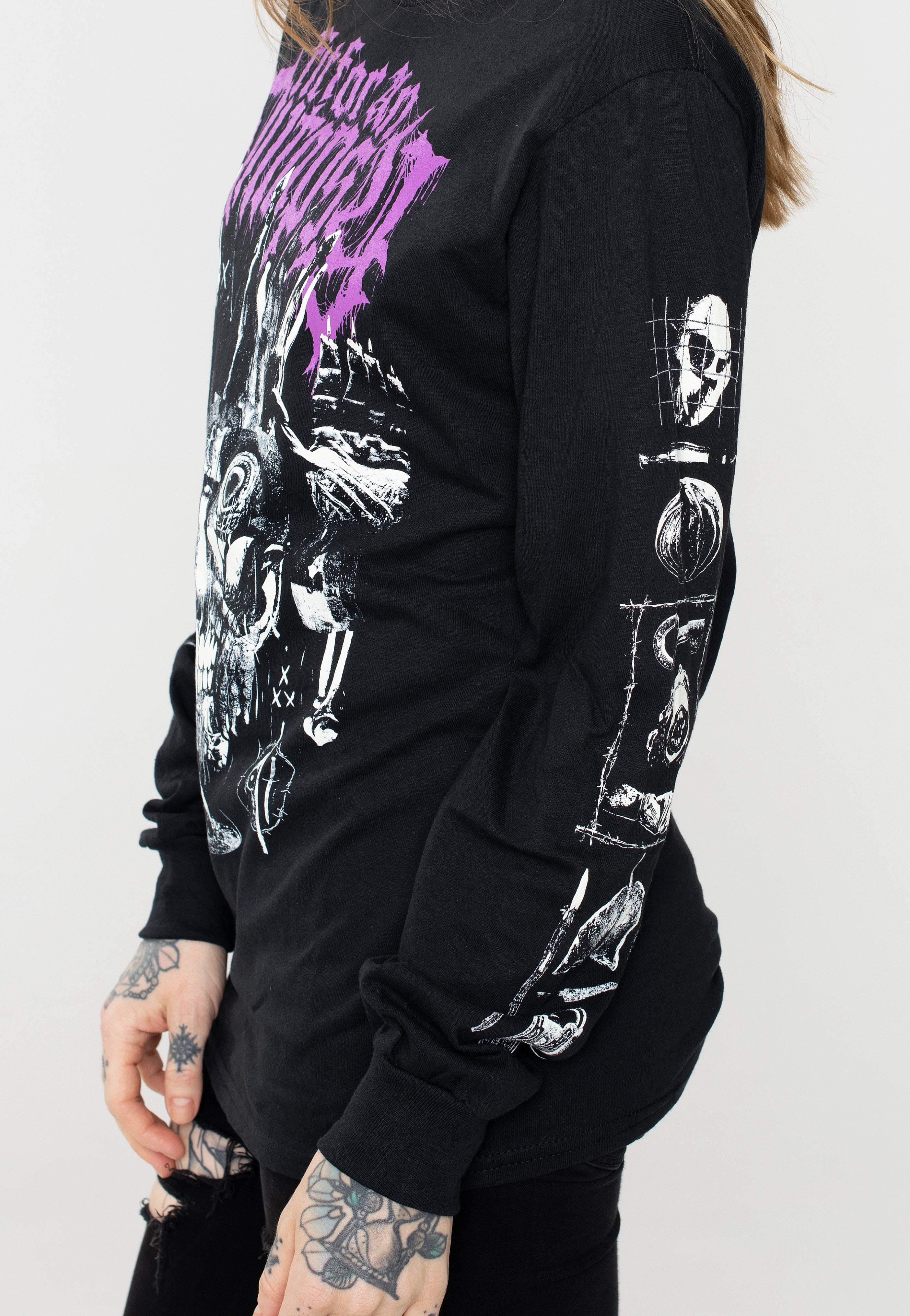 Fit For An Autopsy - Purple Logo Face - Longsleeve | Women-Image