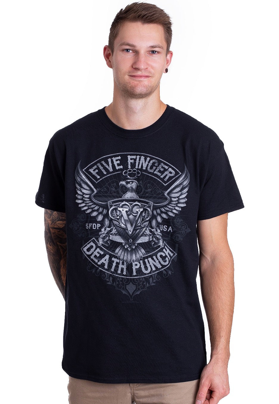 Five Finger Death Punch - Howe Eagle Crest - T-Shirt | Men-Image