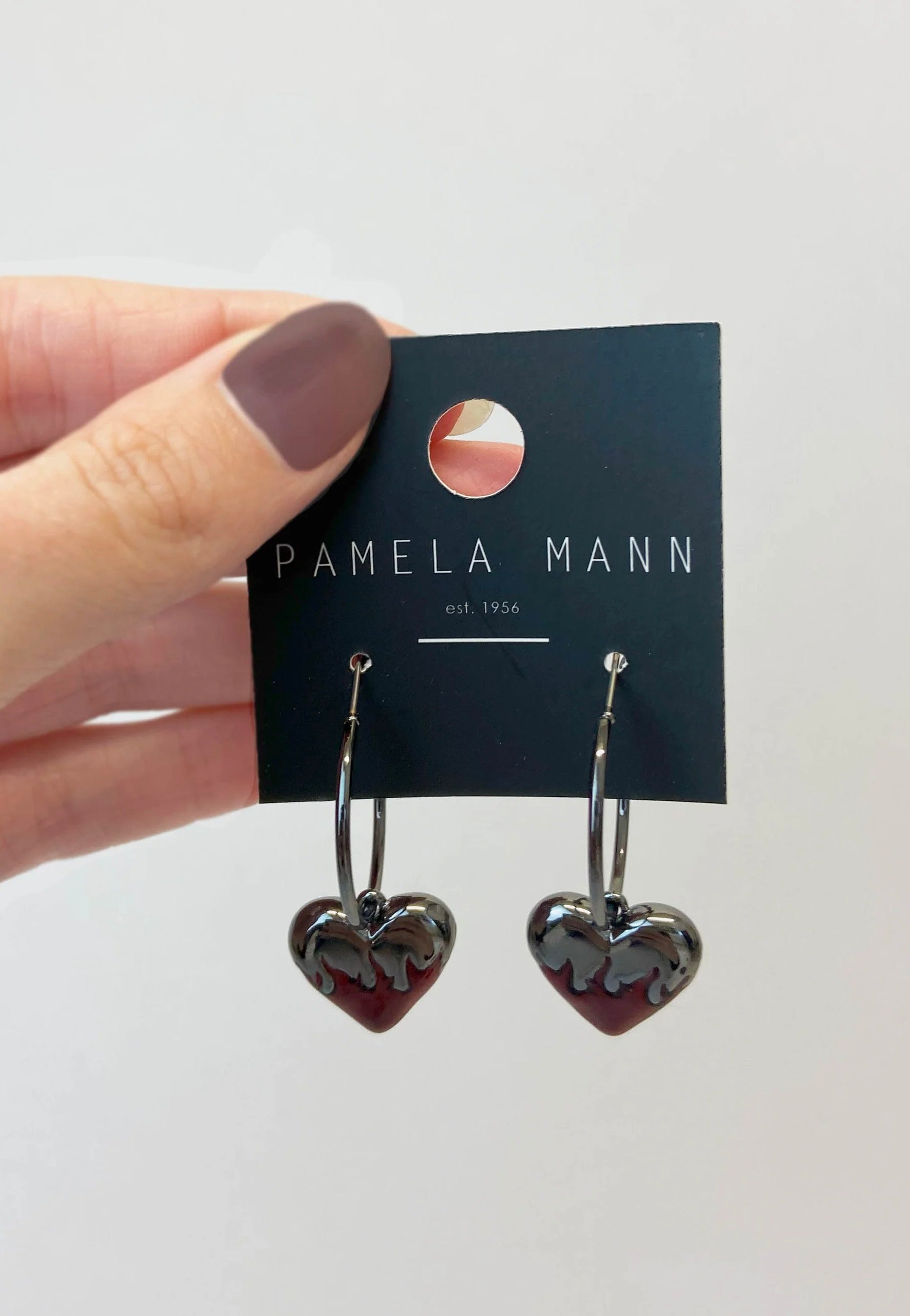 Pamela Mann - Flame Heart - Earrings | Neutral-Image