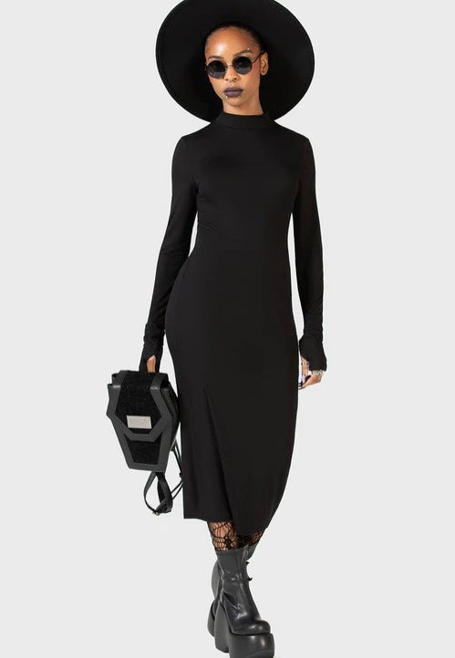 Killstar x Kihilist - Flash Of Presence Midi Black - Dress | Women-Image