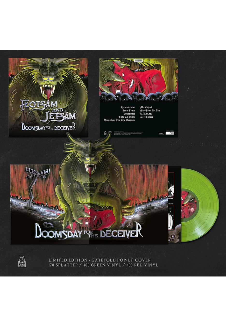 Flotsam And Jetsam - Doomsday For The Deceiver Clear Green - Colored Vinyl | Neutral-Image