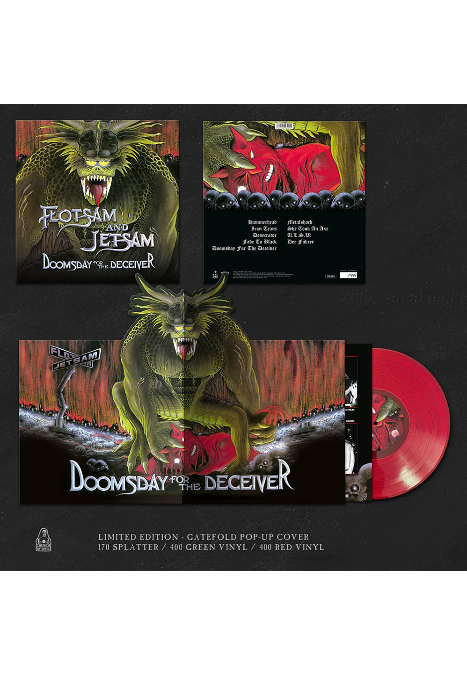 Flotsam And Jetsam - Doomsday For The Deceiver Clear Red - Colored Vinyl | Neutral-Image