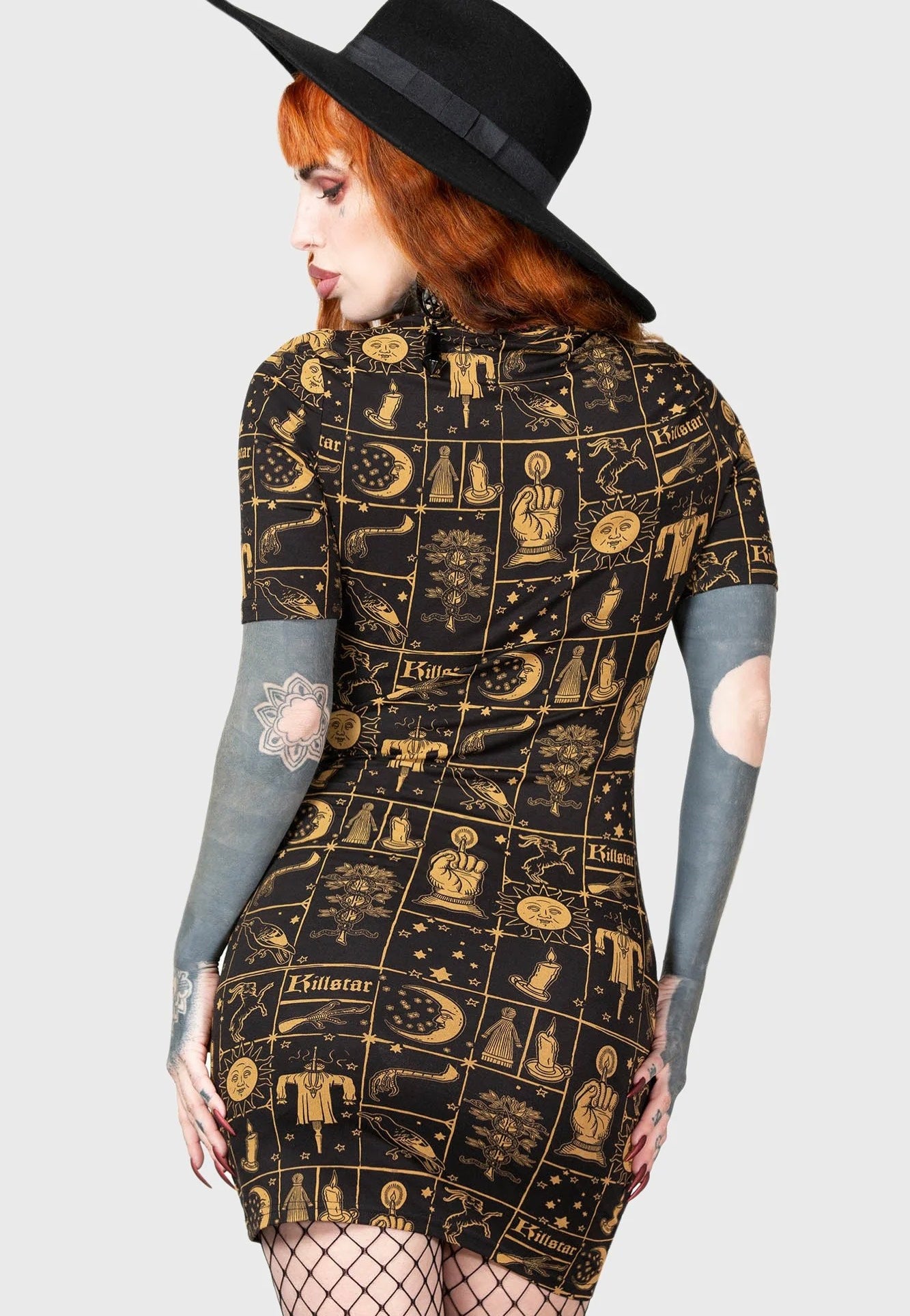 Killstar - Folk Horror Bodycon Black - Dress | Women-Image