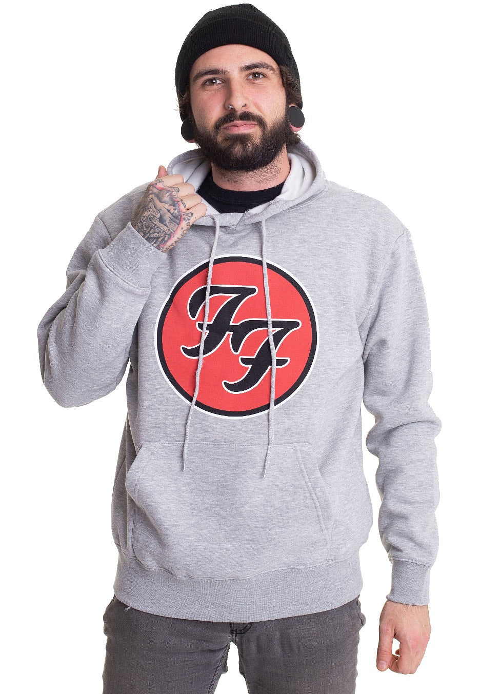 Foo Fighters - FF Logo Grey - Hoodie | Men-Image