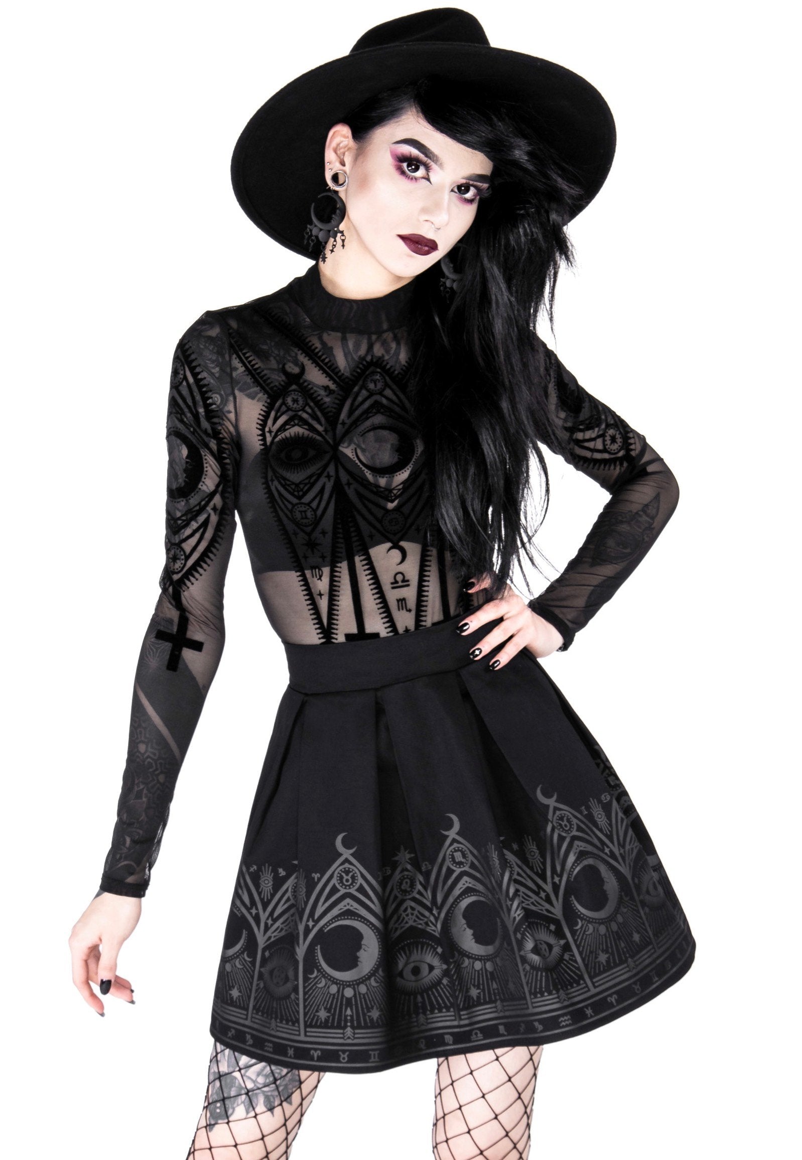 Restyle - Fortune Teller Black - Skirt | Women-Image