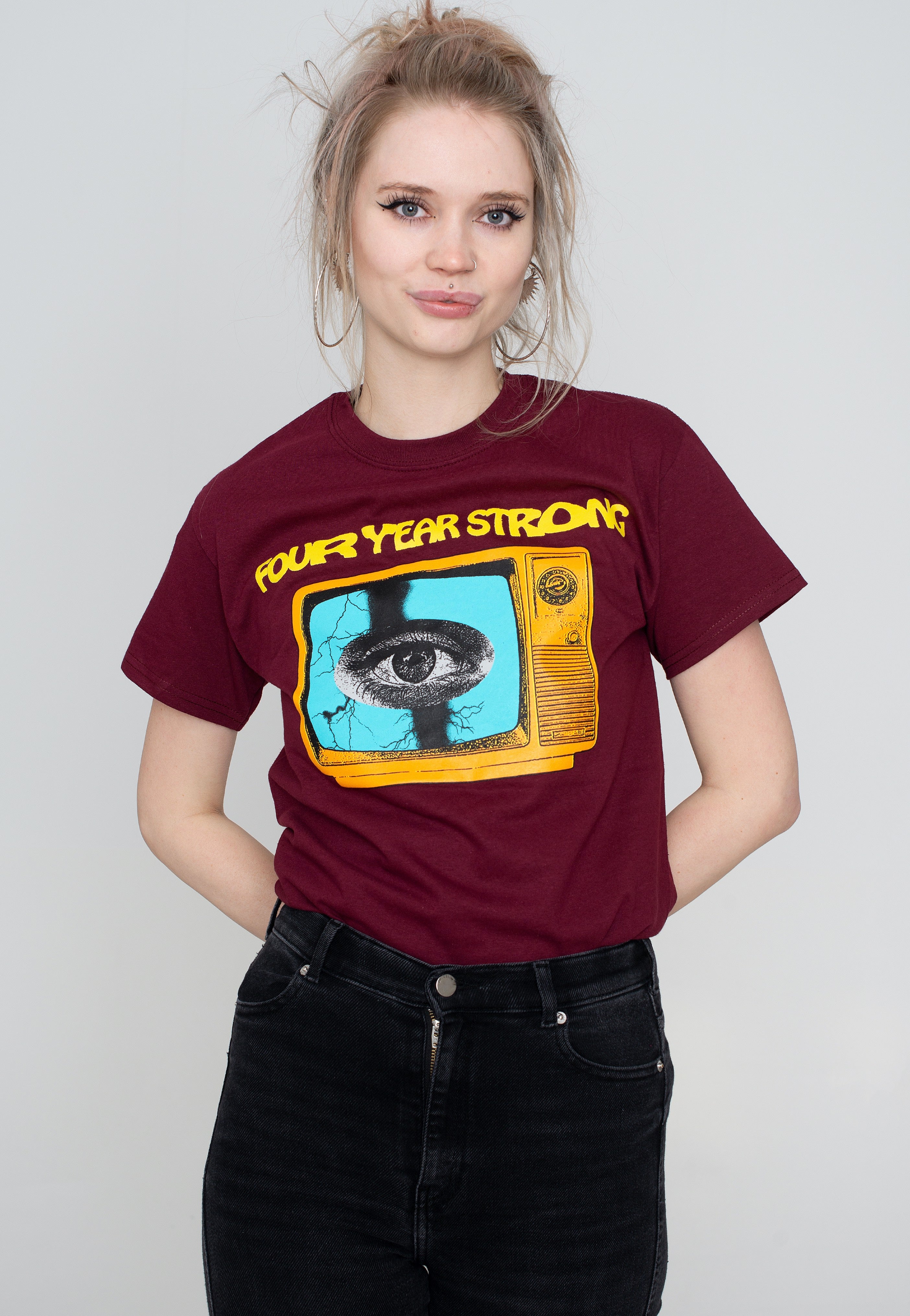 Four Year Strong - TV Burgundy - T-Shirt | Women-Image