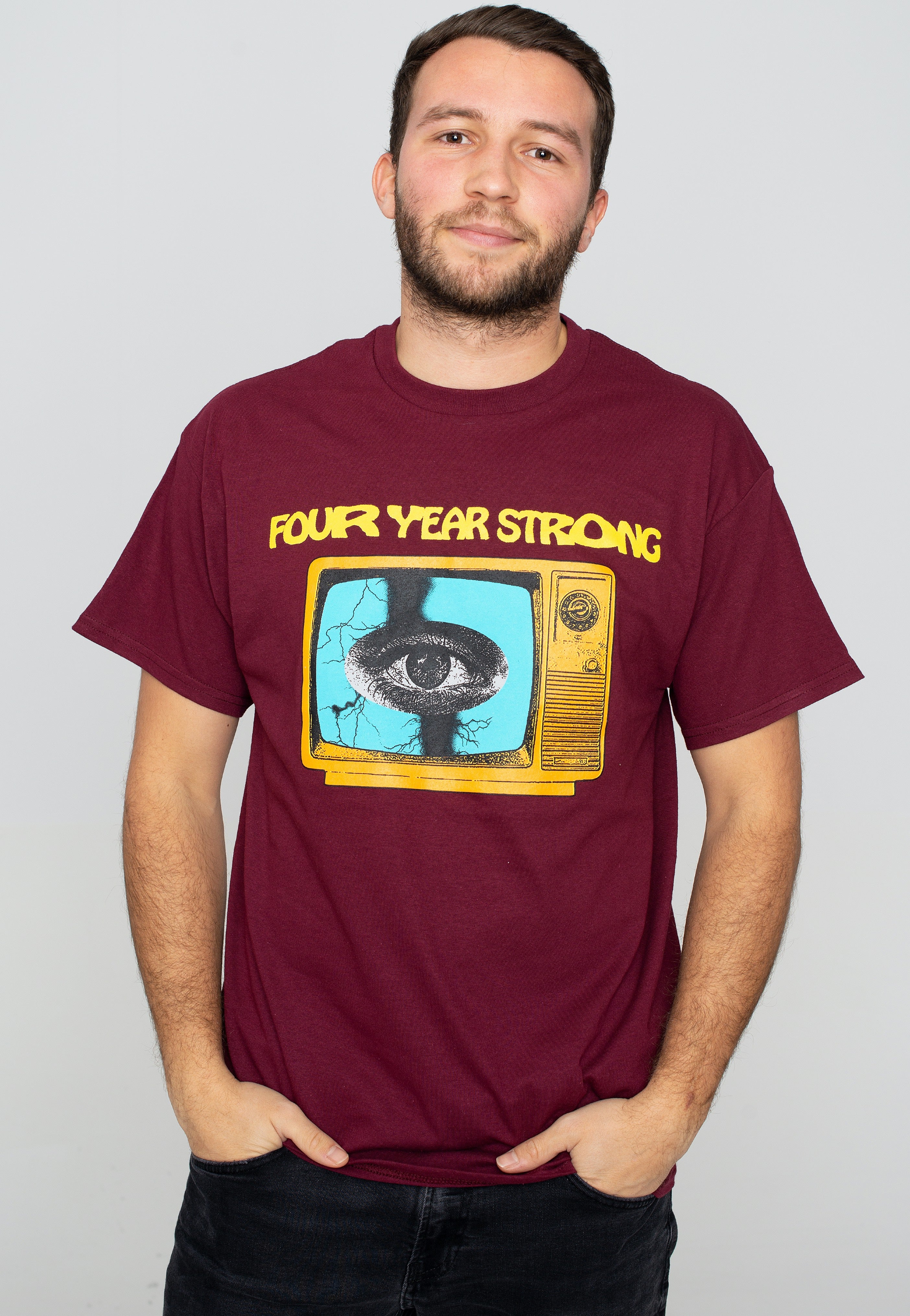 Four Year Strong - TV Burgundy - T-Shirt | Men-Image