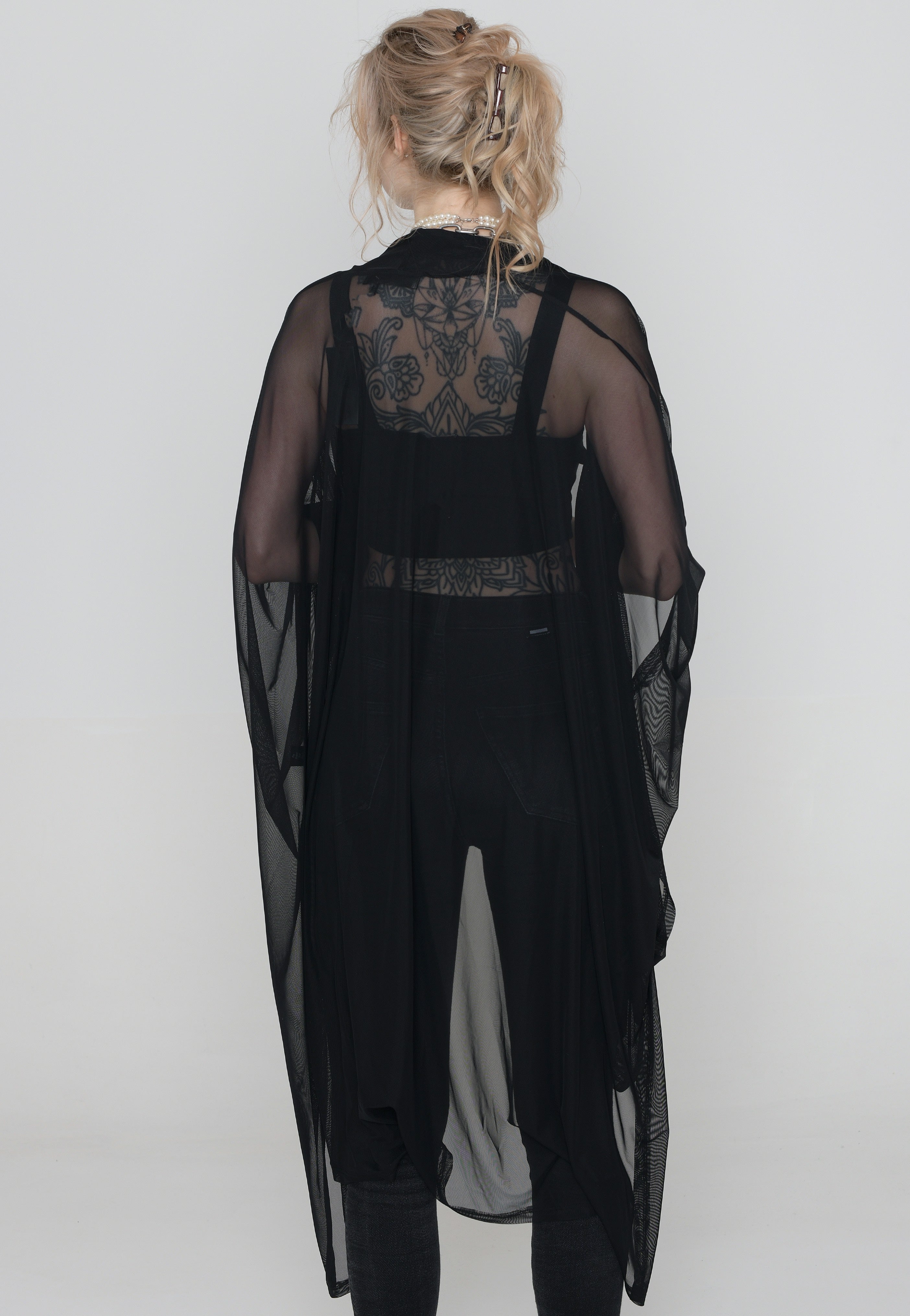 Foxblood - Lilith Mesh Oversized Black - Cardigan | Women-Image