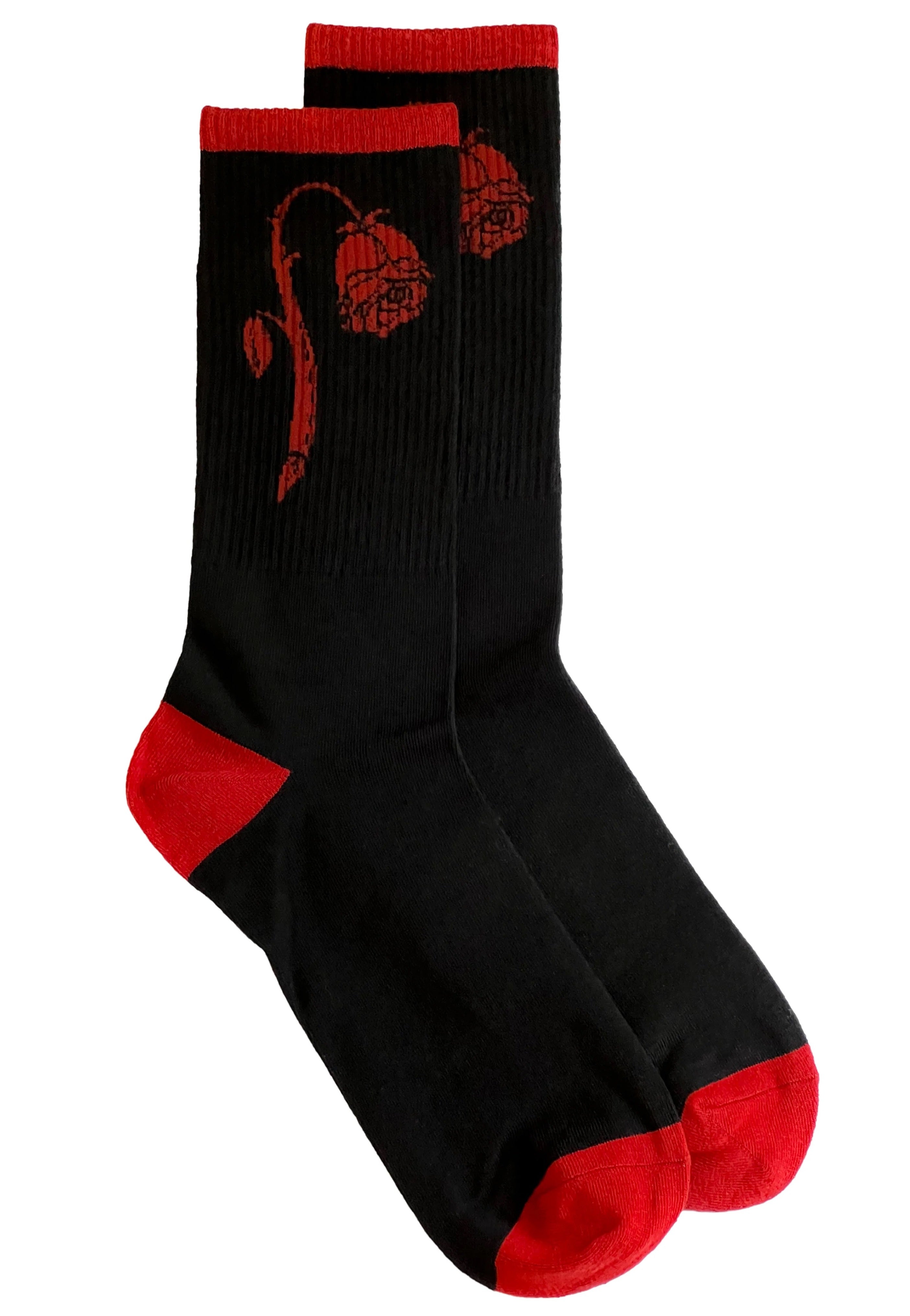 Foxblood - Foxblood Weeping Rose Black/Red - Socks | Neutral-Image