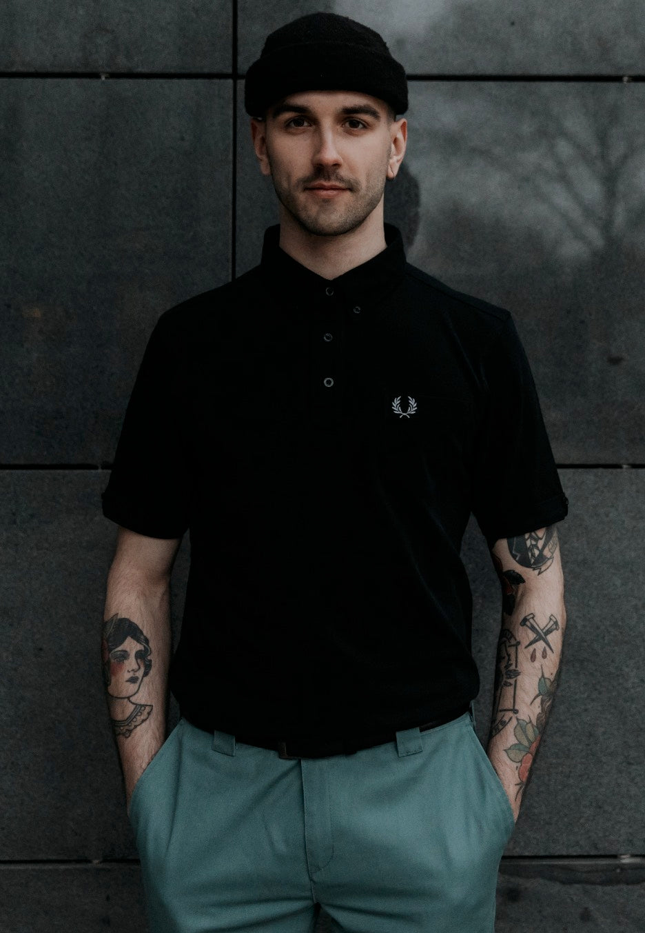 Fred Perry - Slim Fit Black/Chrome - Polo | Men-Image