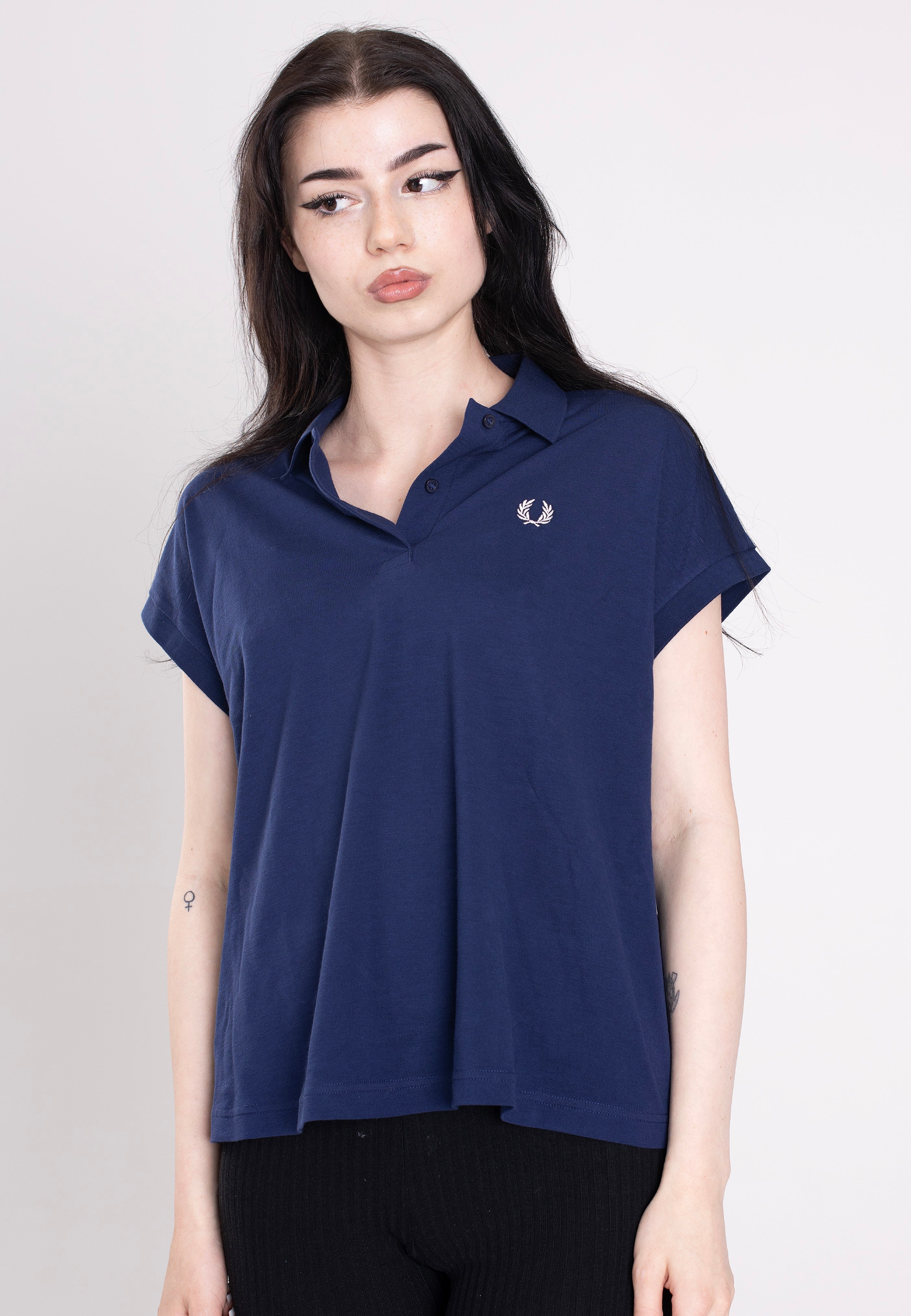 Fred Perry - A Line Pique French Navy - Polo | Women-Image