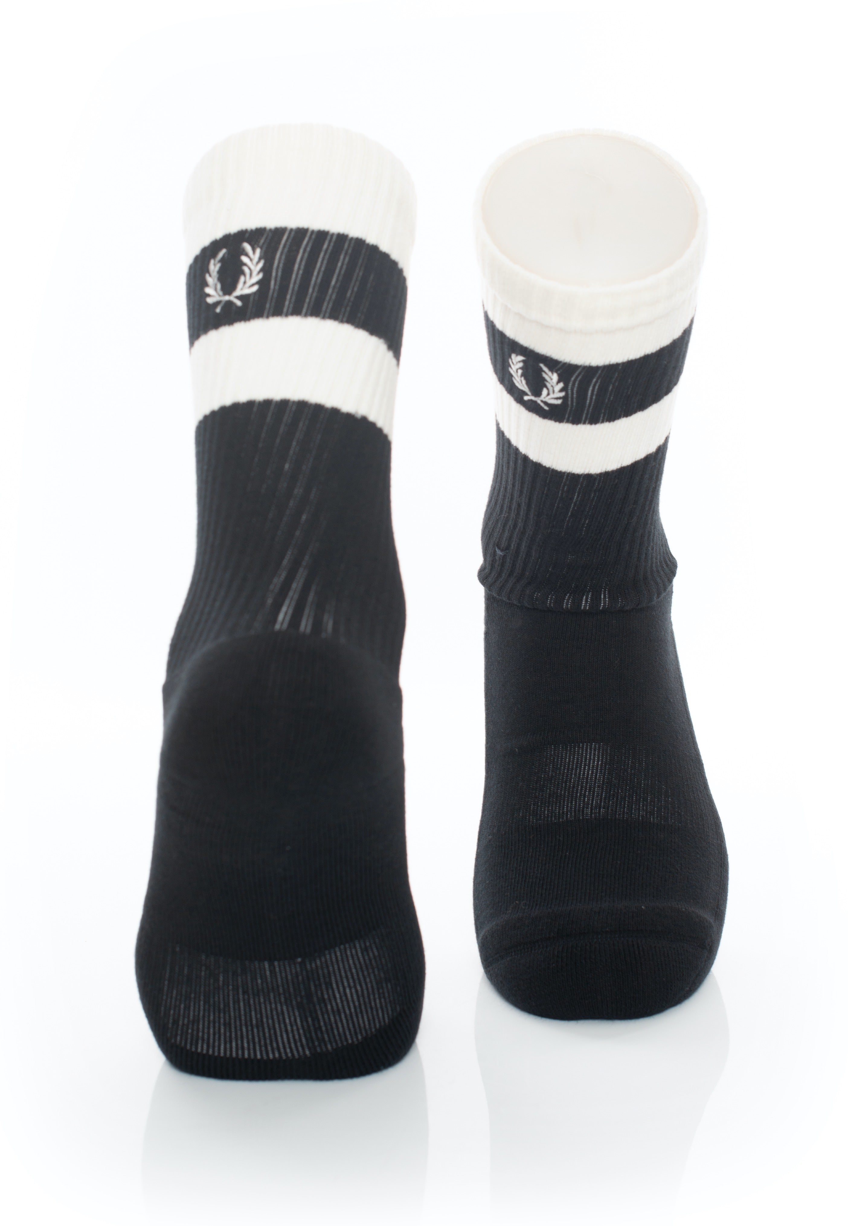 Fred Perry - Bold Twin Tipped Black/Snow White - Socks | Neutral-Image