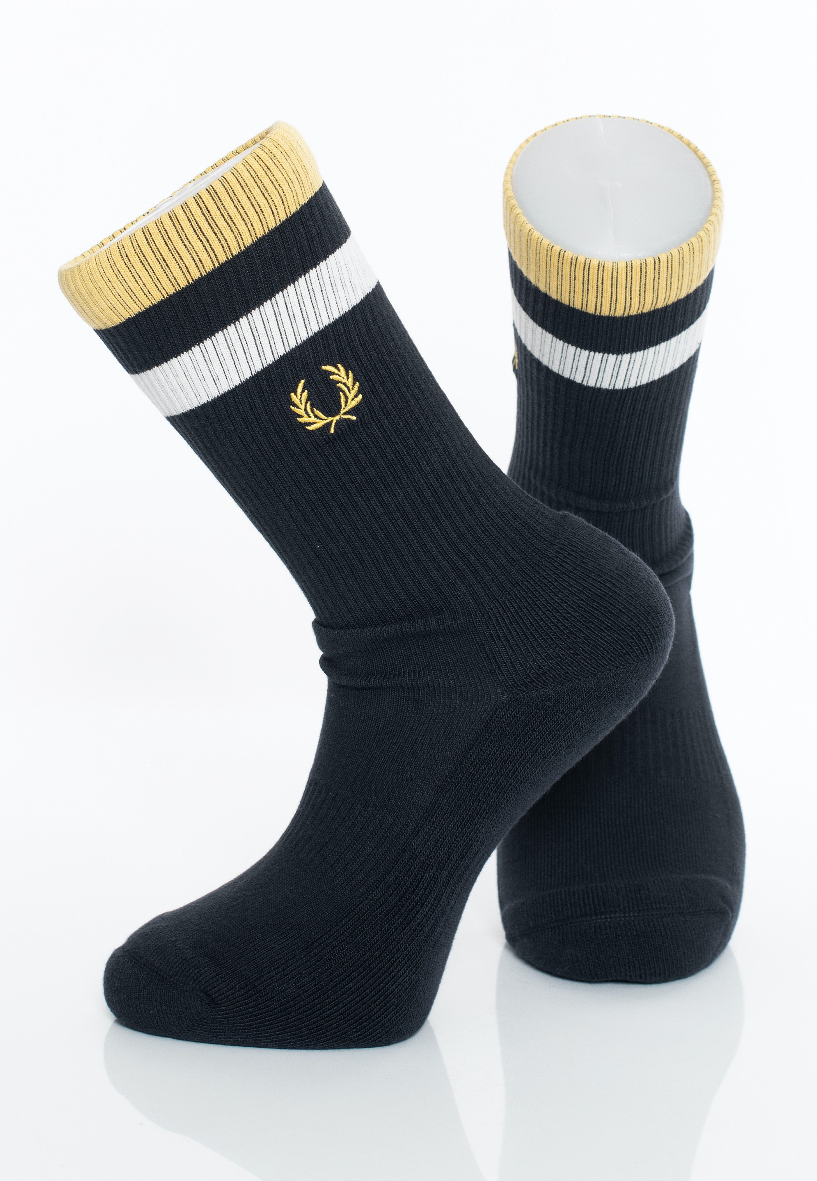 Fred Perry - Bold Twin Tipped Navy - Socks | Neutral-Image