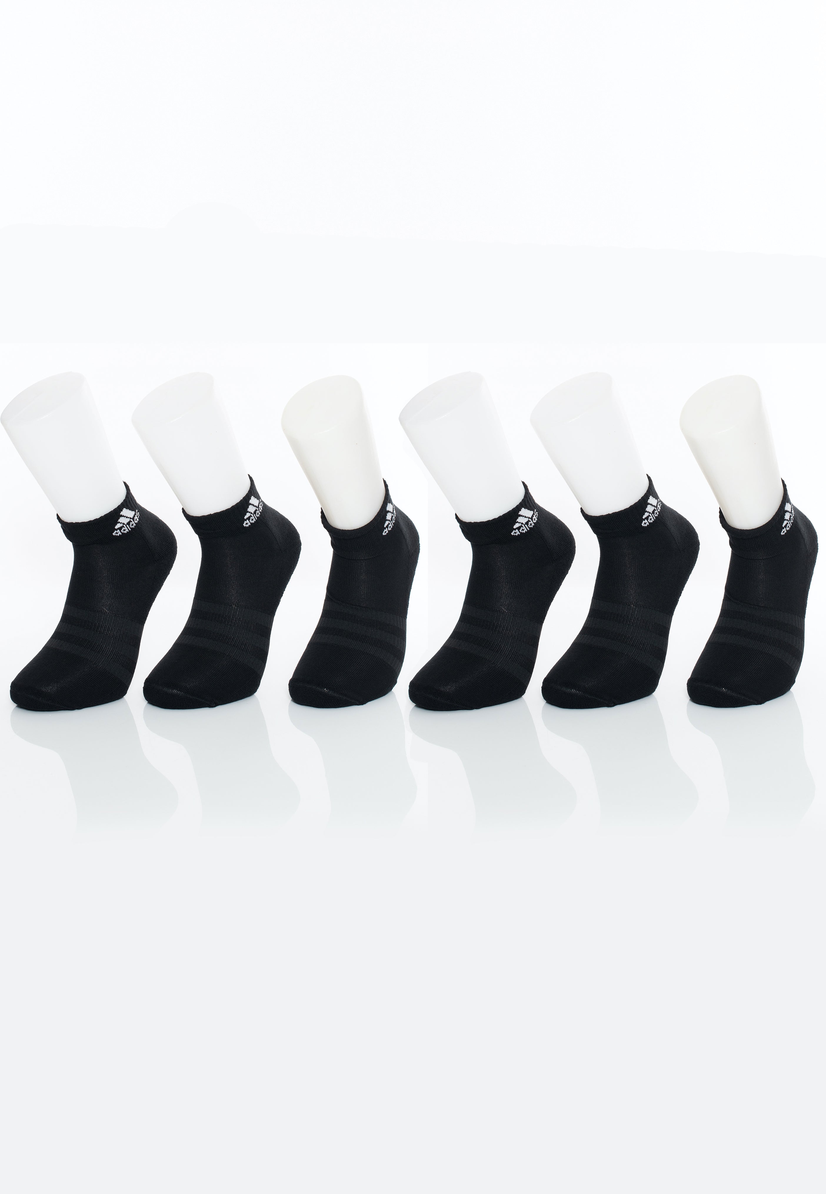 Adidas - C Spw Ank Pack Of 6 Black/White - Socks | Neutral-Image