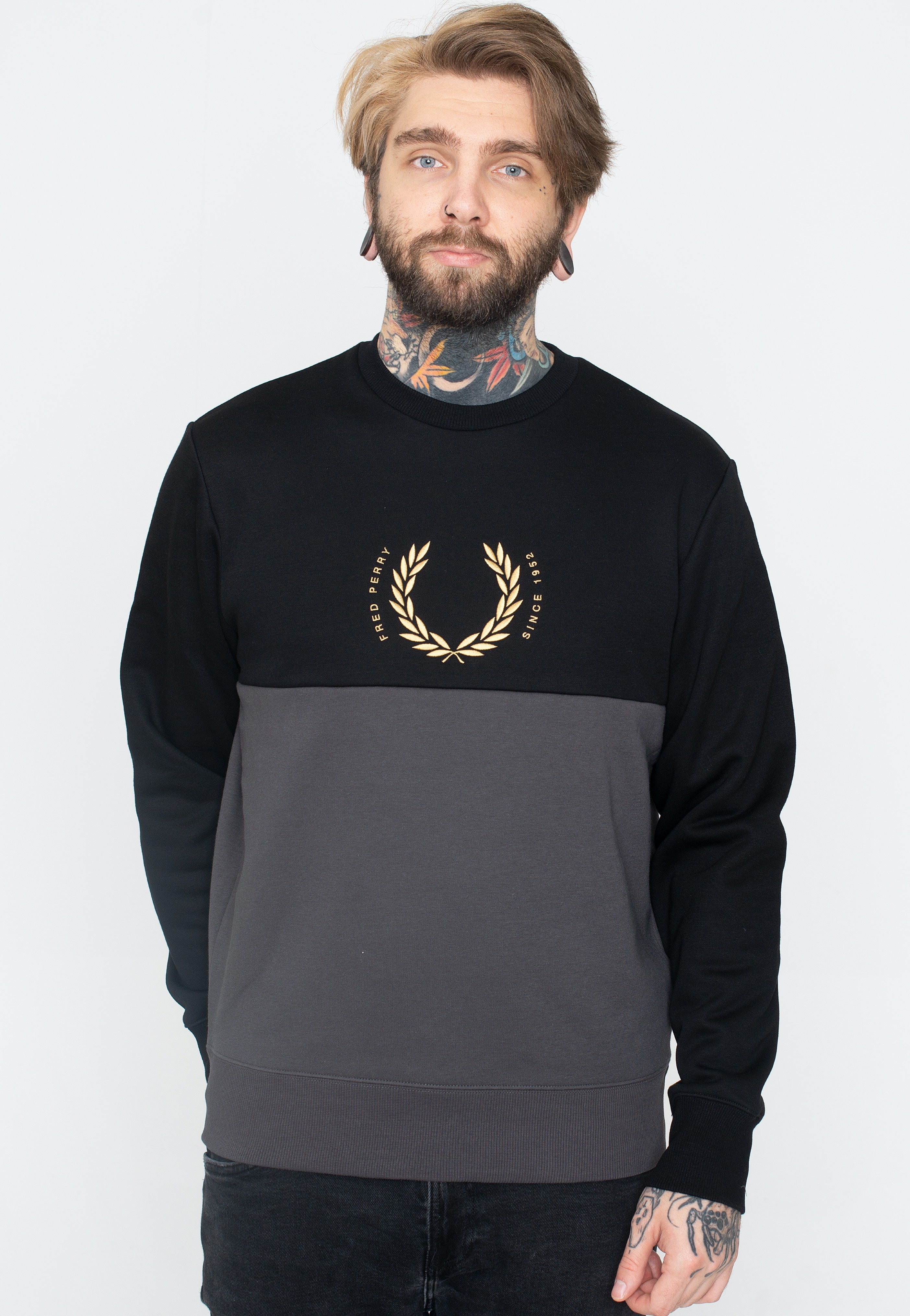 Fred Perry - Circle Colour Block Black - Sweater | Men-Image